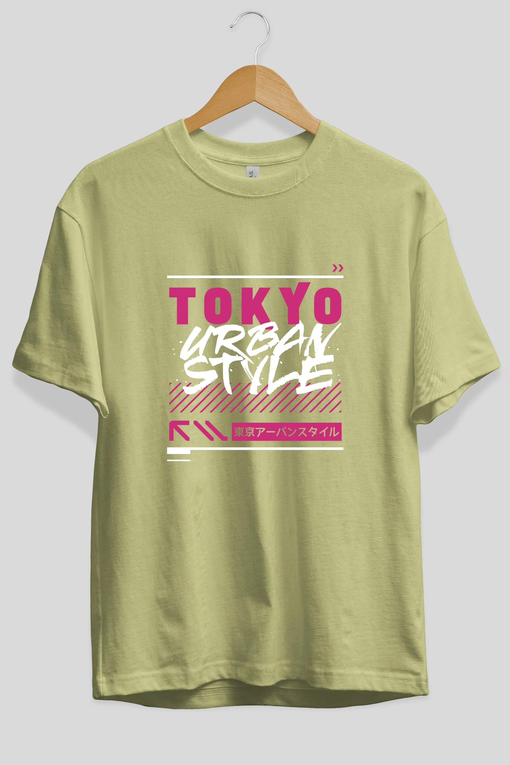 Tokyo Urban Style Ön Baskılı Oversize t-shirt Erkek Kadın Unisex