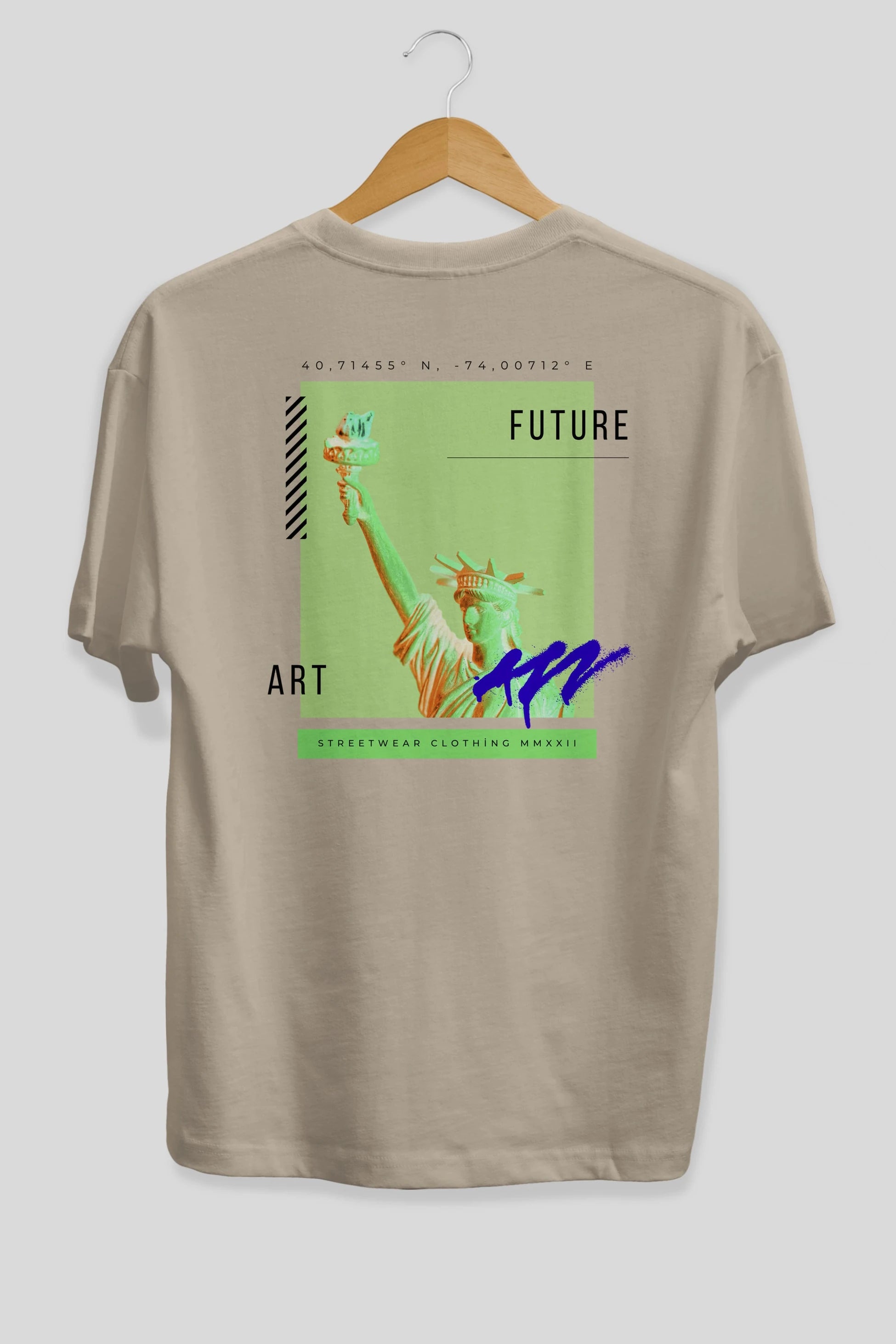 Future Streetwear Arka Baskılı Oversize t-shirt Erkek Kadın Unisex