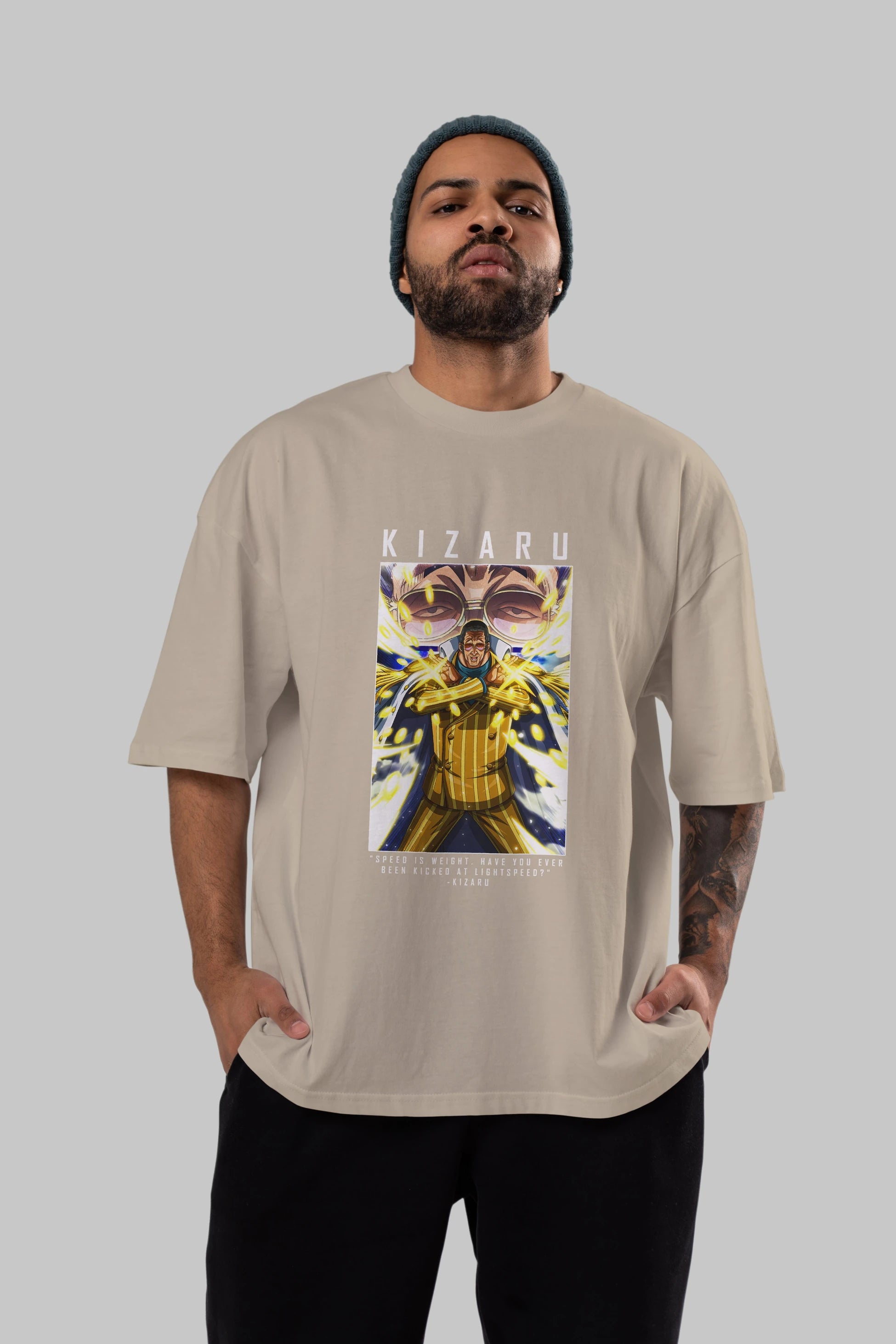 Kizaru Anime Ön Baskılı Oversize t-shirt Erkek Kadın Unisex