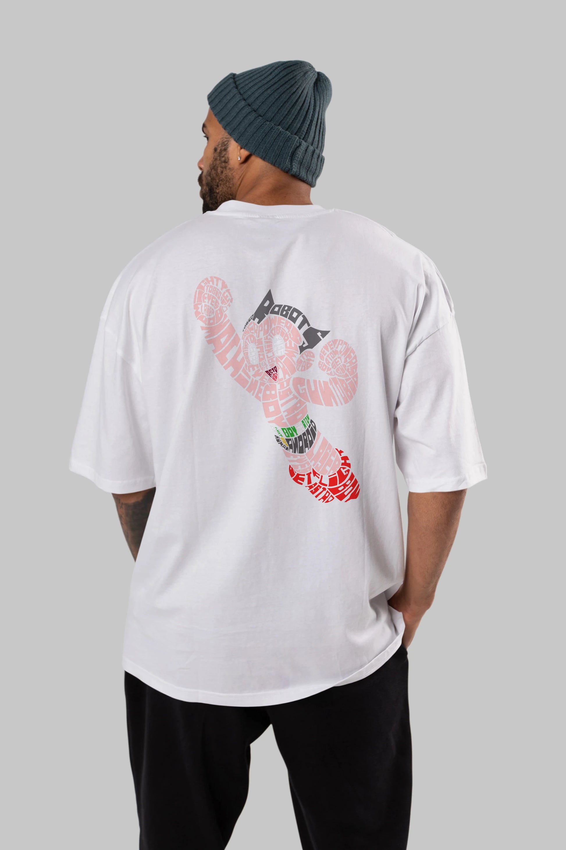 Astroboy Arka Baskılı Oversize t-shirt %100 pamuk Erkek Kadın Unisex