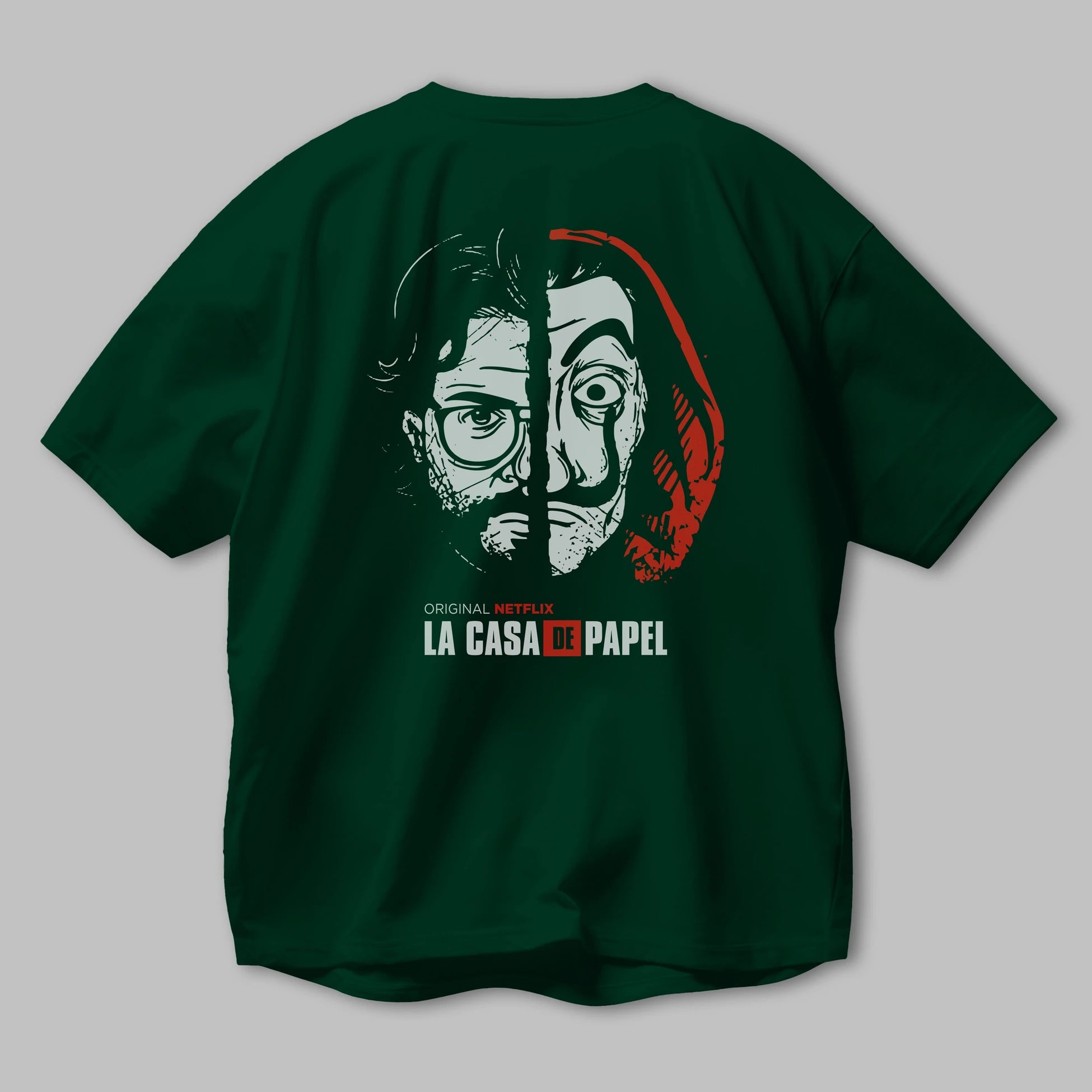 La Casa De Papel (9) Arka Baskılı Oversize t-shirt Erkek Kadın Unisex %100 Pamuk Bisiklet Yaka tişort