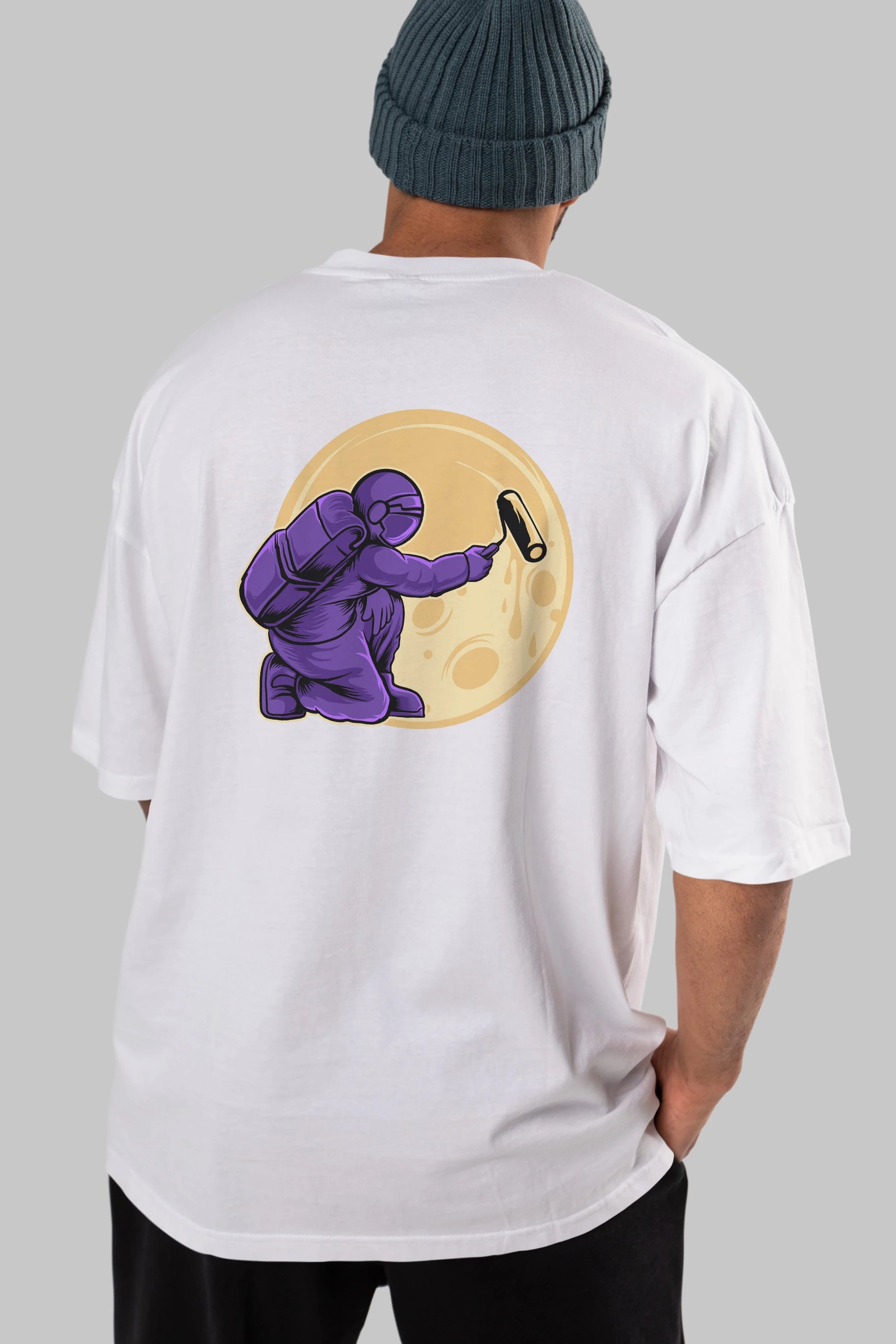Astropaint Arka Baskılı Oversize t-shirt Erkek Kadın Unisex