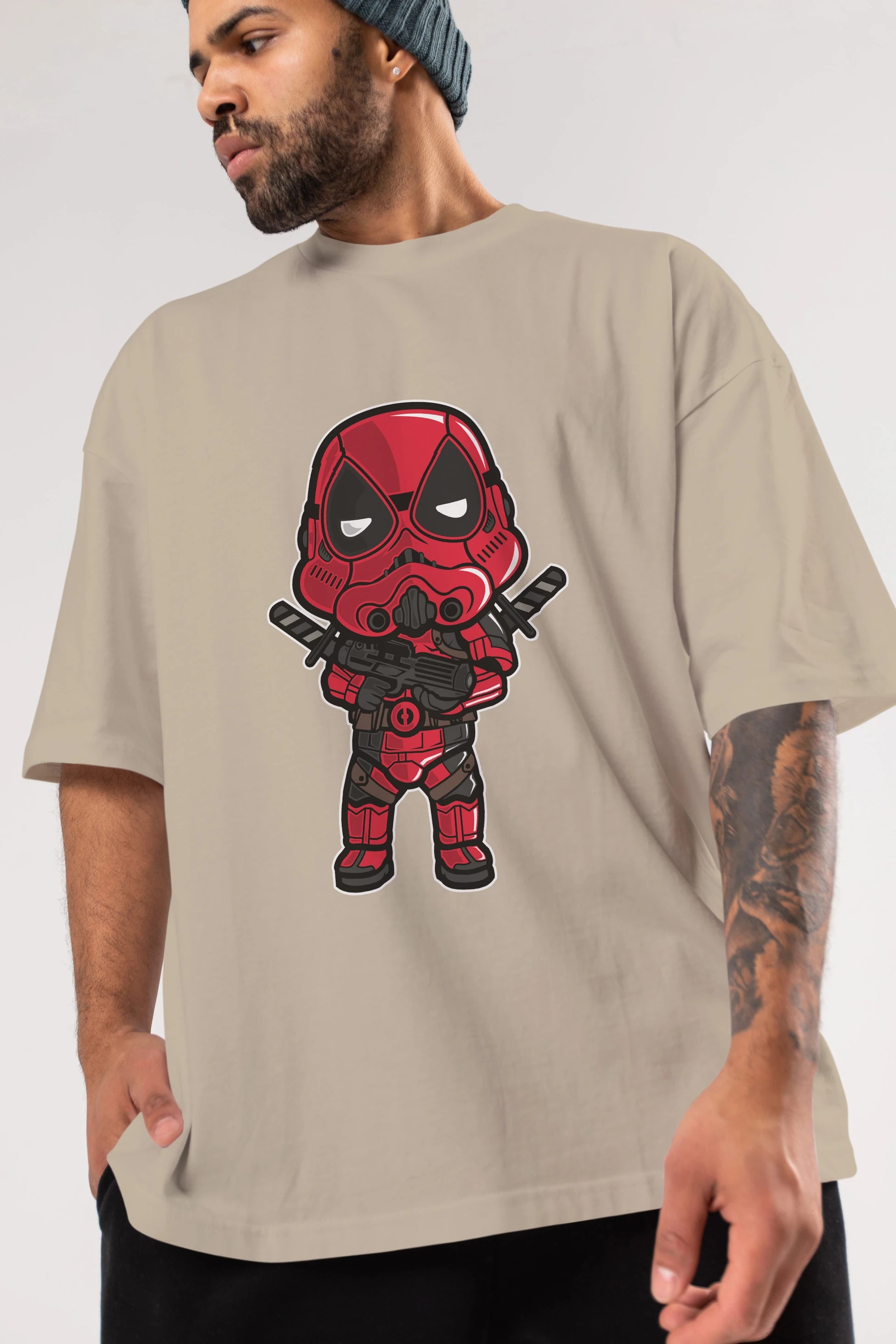 Deadpool (22) Ön Baskılı Oversize t-shirt Erkek Kadın Unisex %100 Pamuk Bisiklet Yaka tişort
