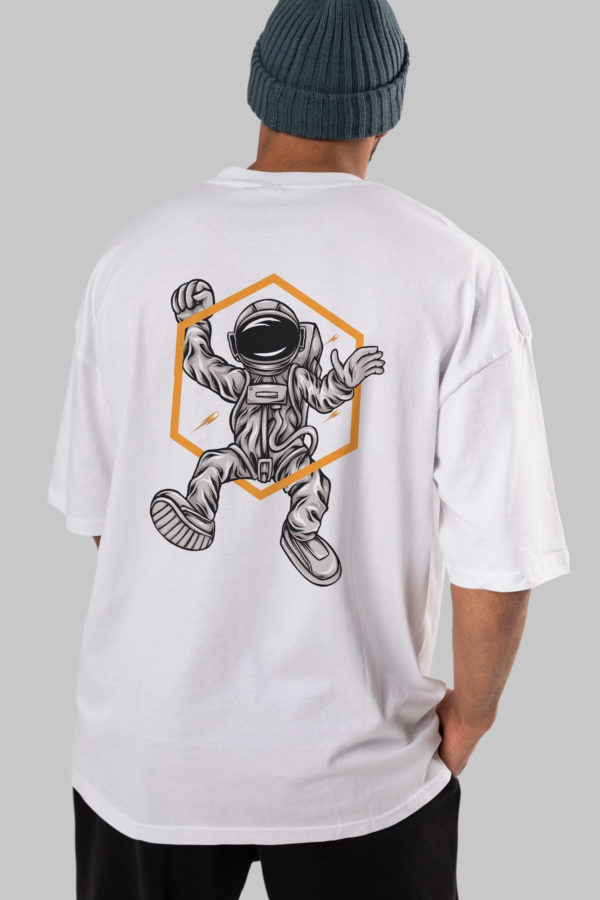 Astrofun Arka Baskılı Oversize t-shirt Erkek Kadın Unisex