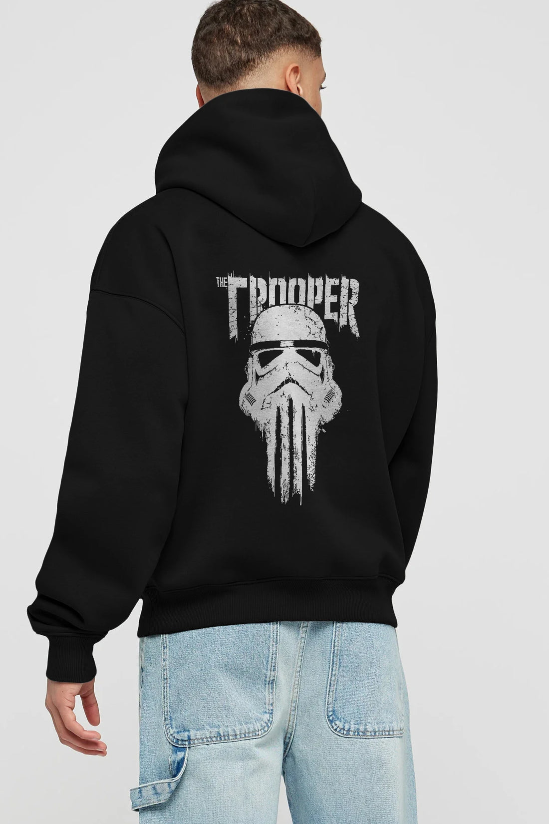 The Trooper Arka Baskılı Hoodie Oversize Kapüşonlu Sweatshirt Erkek Kadın Unisex