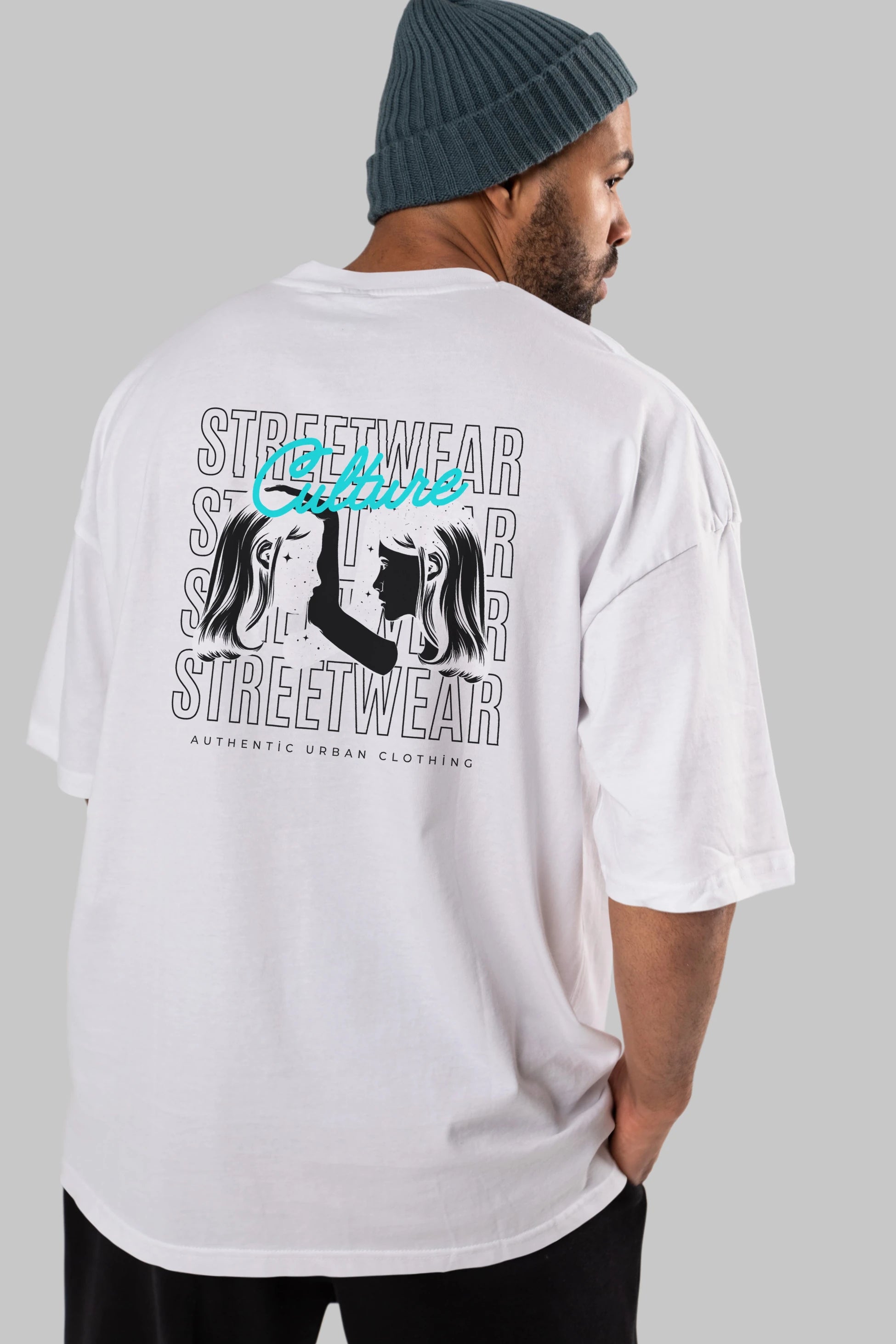 Culture Streetwear Yazılı Arka Baskılı Oversize t-shirt Erkek Kadın Unisex