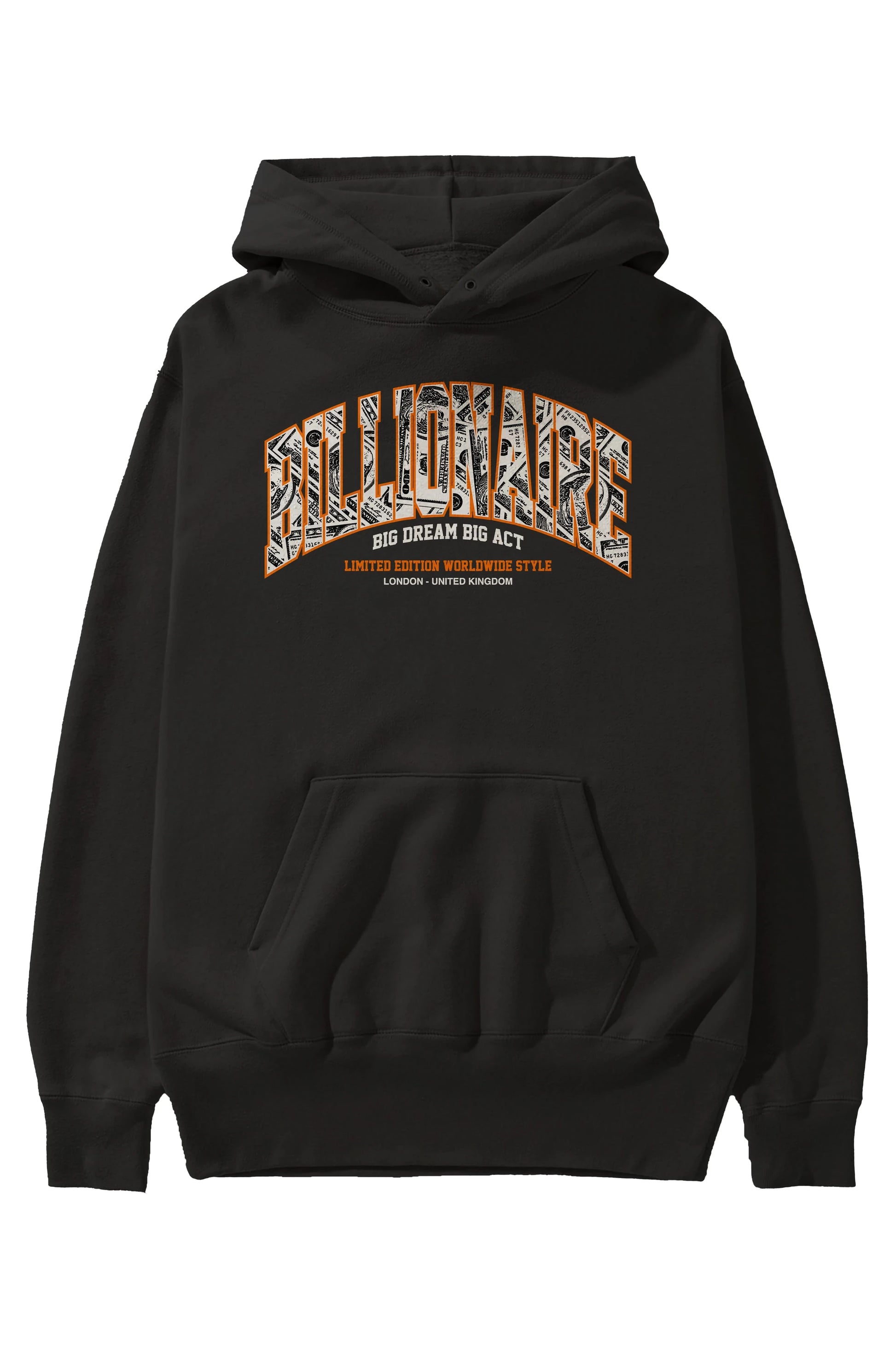 Billionaire Ön Baskılı Hoodie Oversize Kapüşonlu Sweatshirt Erkek Kadın Unisex