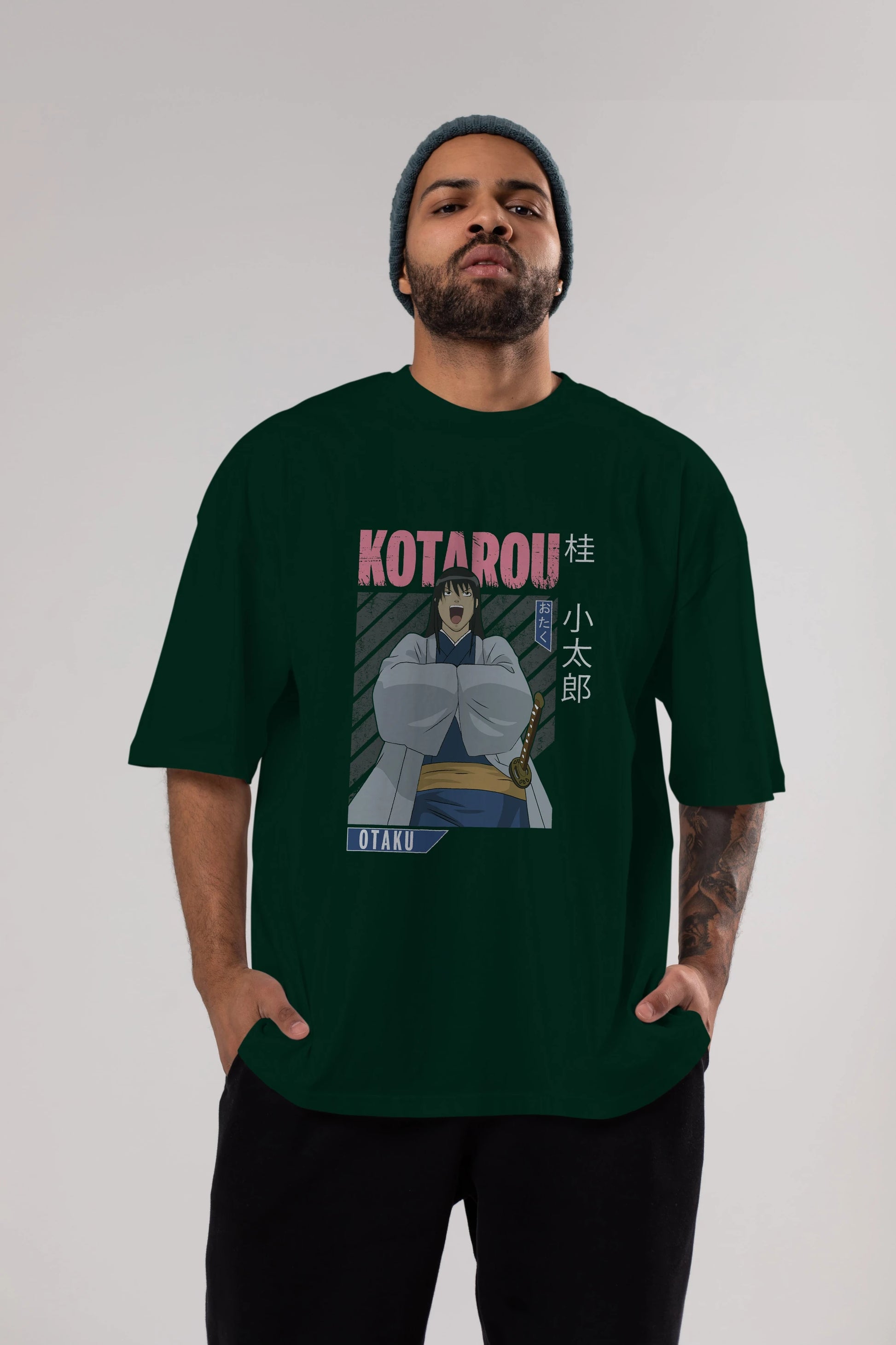 Kotarou Katsura GINTAMA 1 Anime Ön Baskılı Oversize t-shirt %100 pamuk Erkek Kadın Unisex