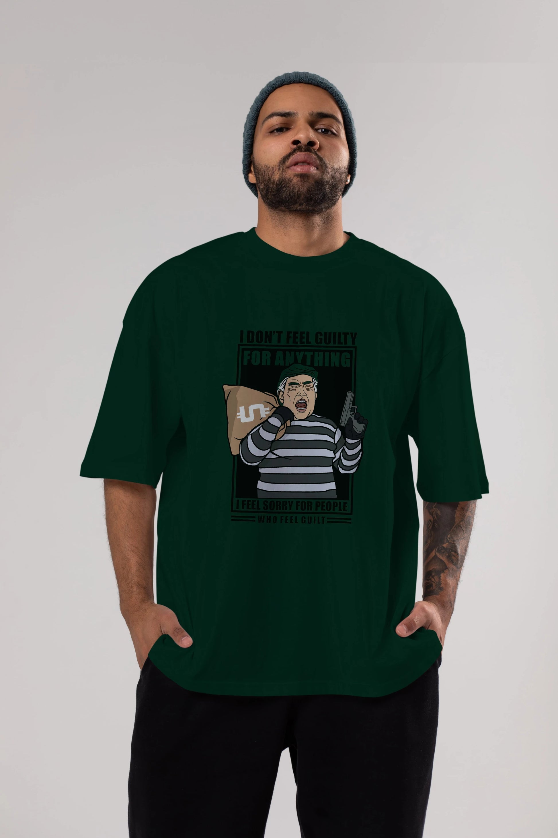 Criminal Trump Ön Baskılı Oversize t-shirt Erkek Kadın Unisex %100 Pamuk tişort