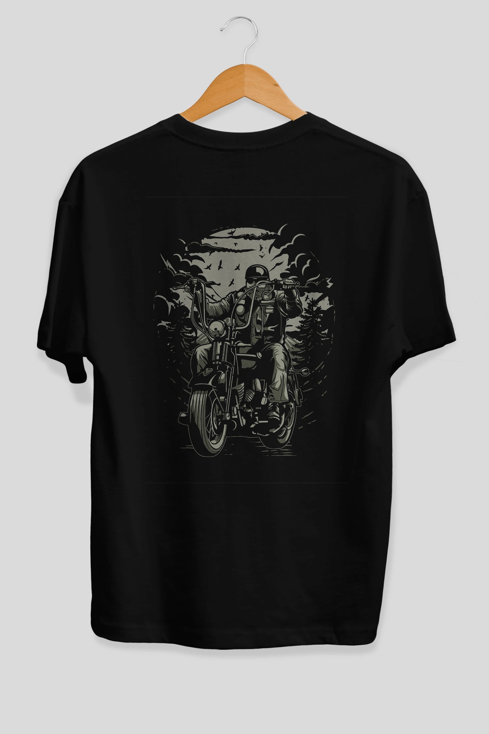 Live To Ride Arka Baskılı Oversize t-shirt Erkek Kadın Unisex %100 Pamuk