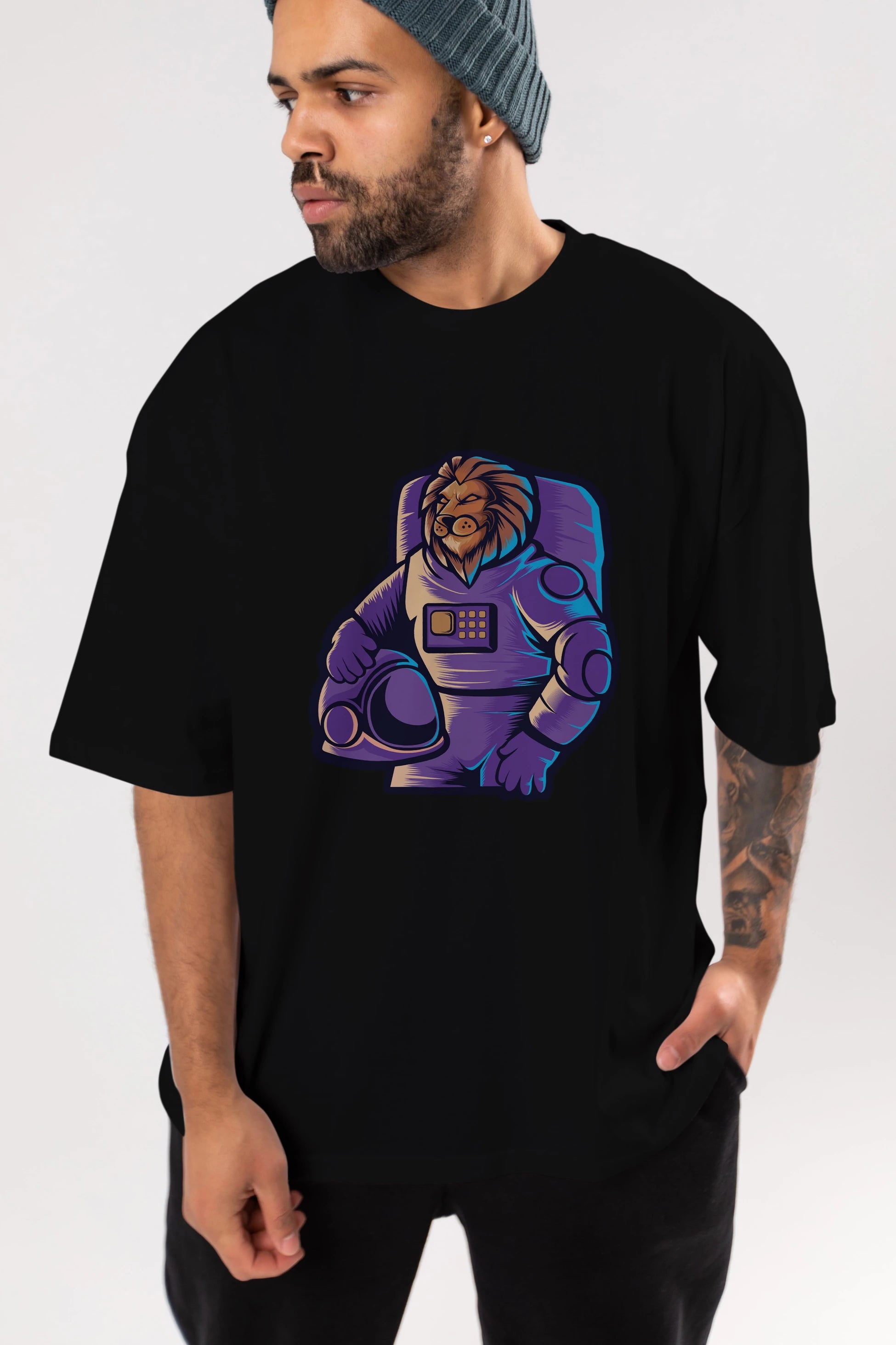 Astroking Ön Baskılı Oversize t-shirt Erkek Kadın Unisex