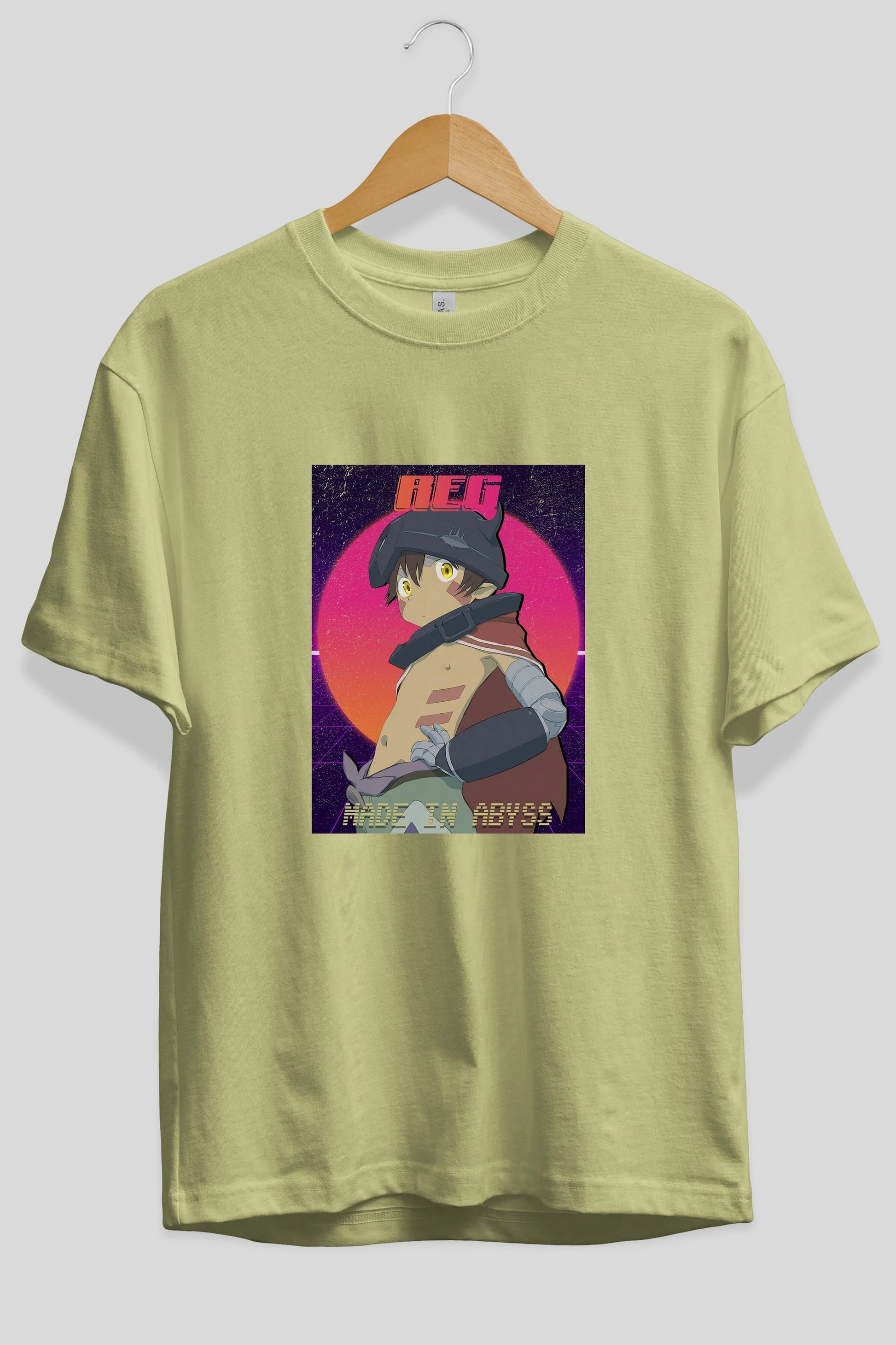 Reg 7 Anime Ön Baskılı Oversize t-shirt %100 pamuk Erkek Kadın Unisex
