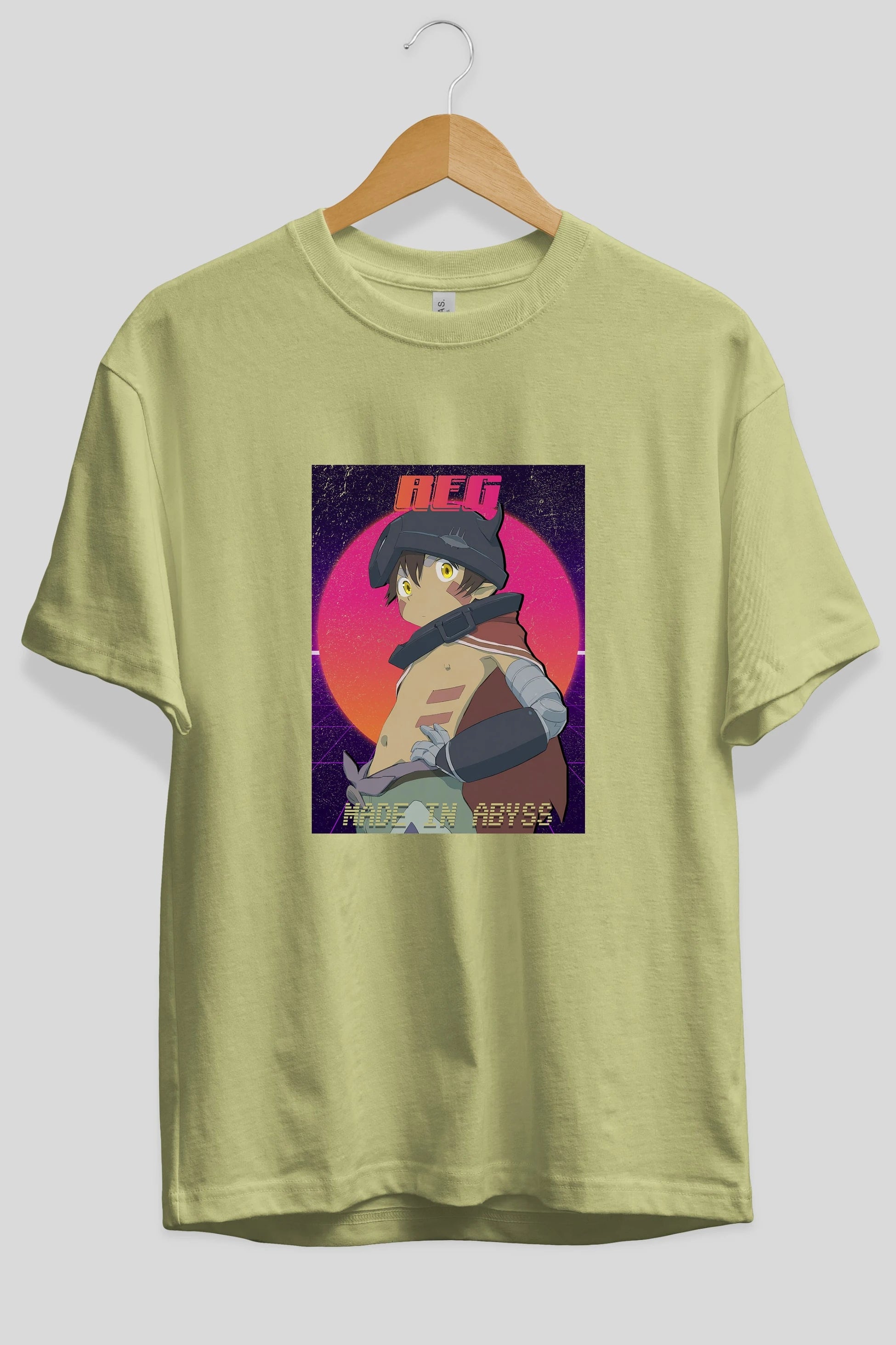 Reg 7 Anime Ön Baskılı Oversize t-shirt %100 pamuk Erkek Kadın Unisex