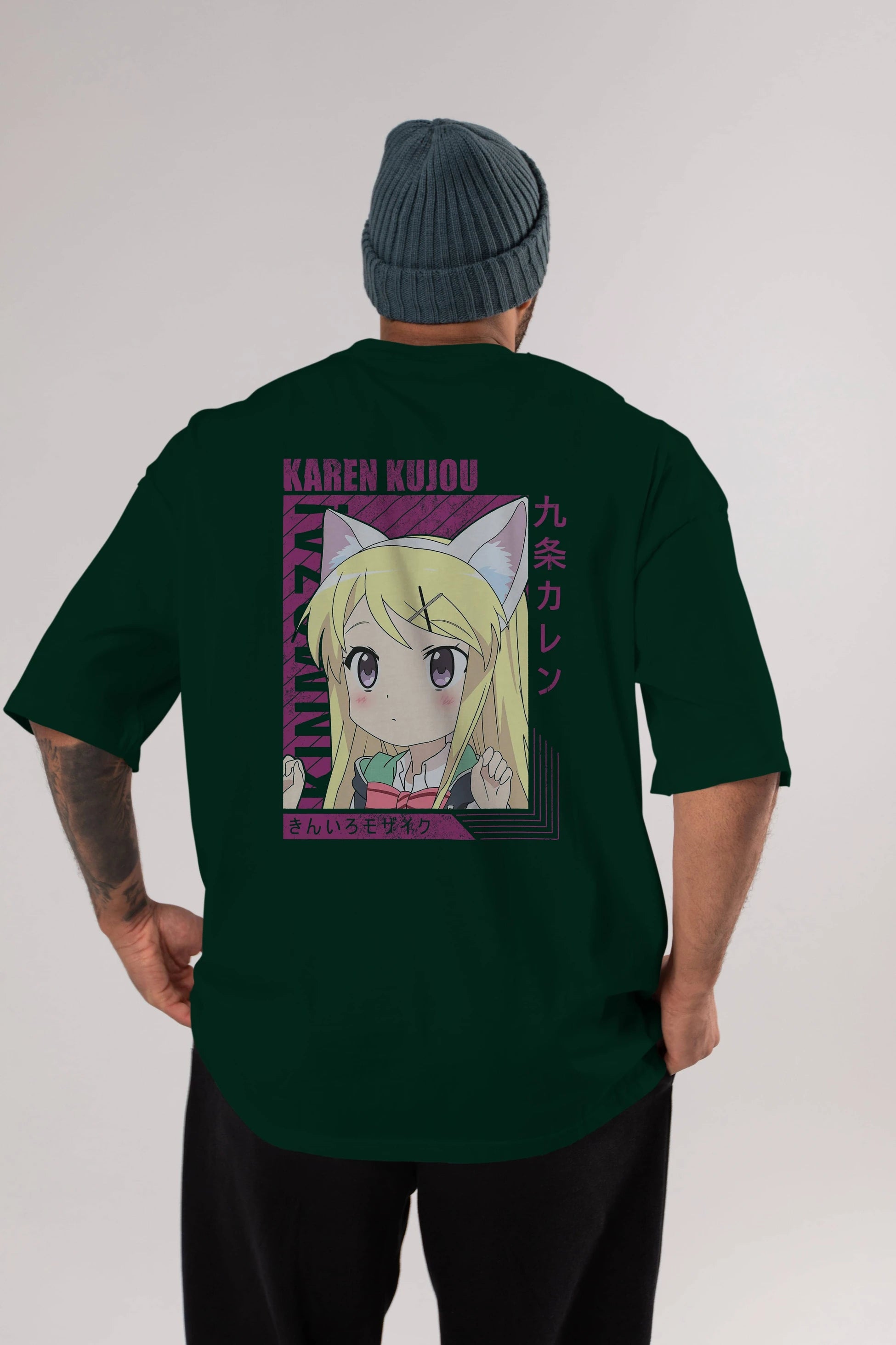 Karen Kujou 4 Anime Arka Baskılı Oversize t-shirt Erkek Kadın Unisex