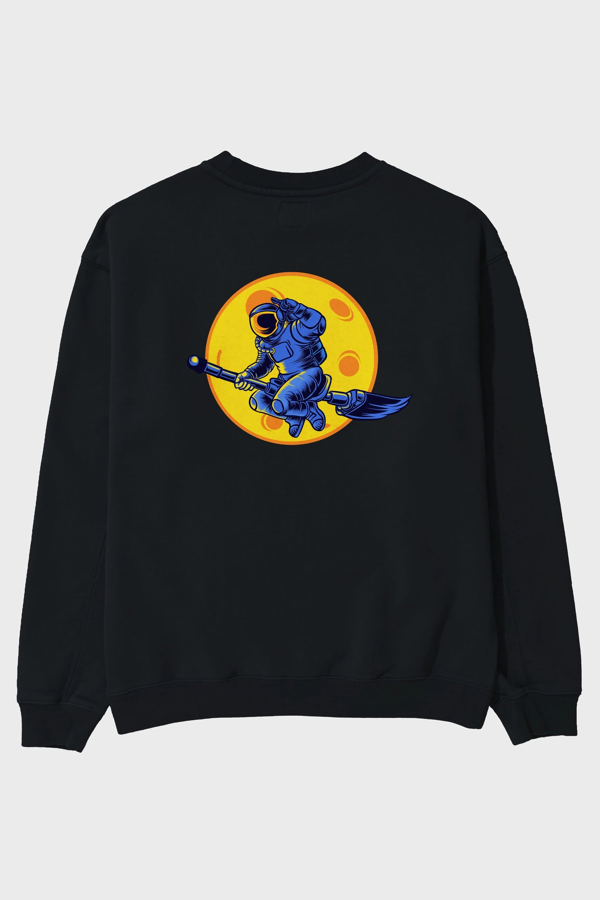 Space Witch Arka Baskılı Oversize Sweatshirt Erkek Kadın Unisex