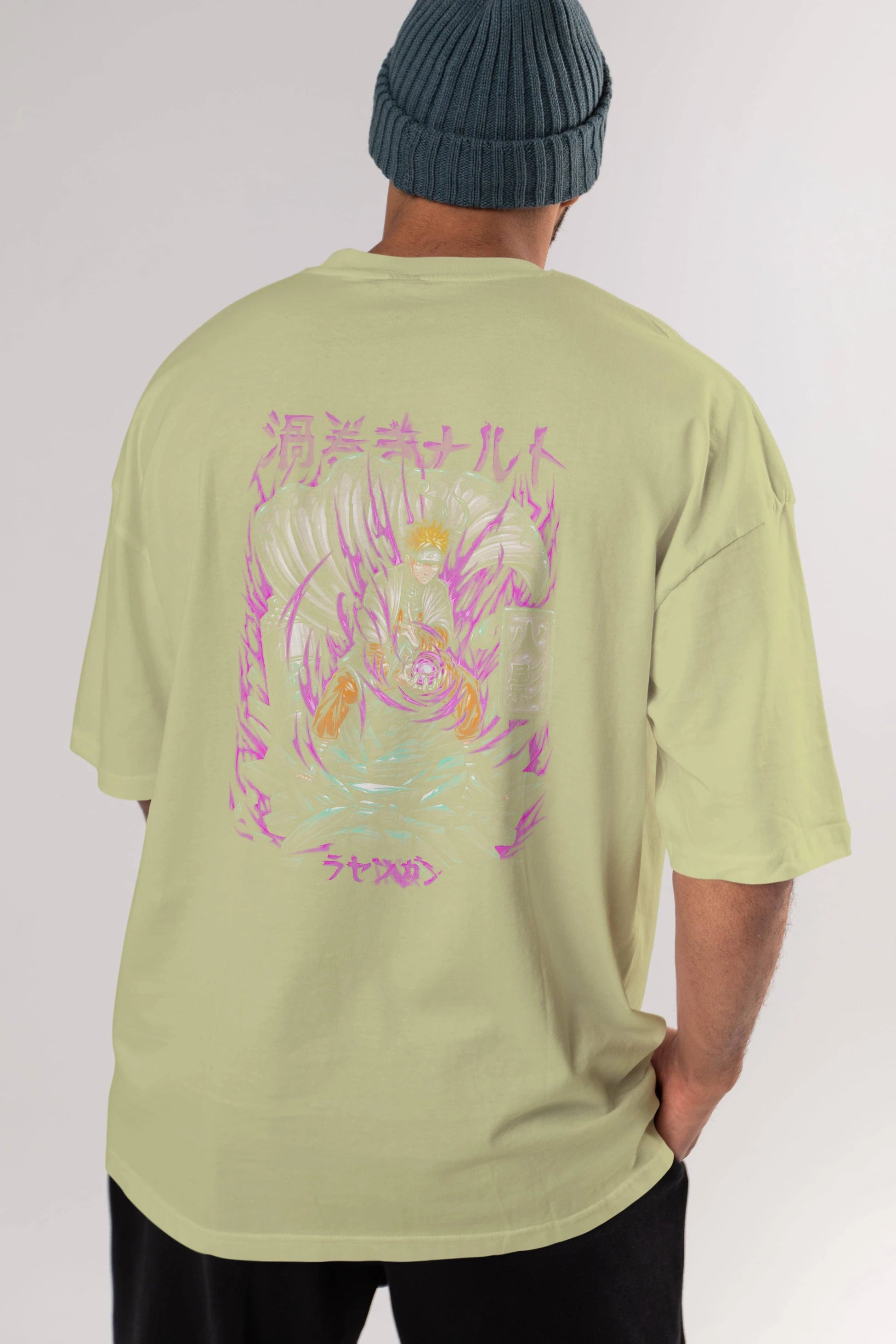 NARUTO Anime Arka Baskılı Oversize t-shirt Erkek Kadın Unisex
