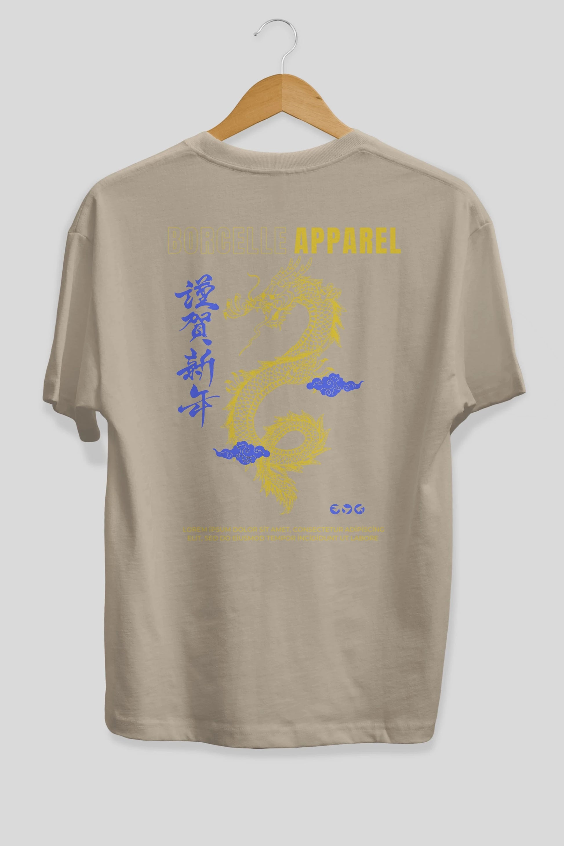 Borcelle Apparel Yazılı Arka Baskılı Oversize t-shirt Erkek Kadın Unisex