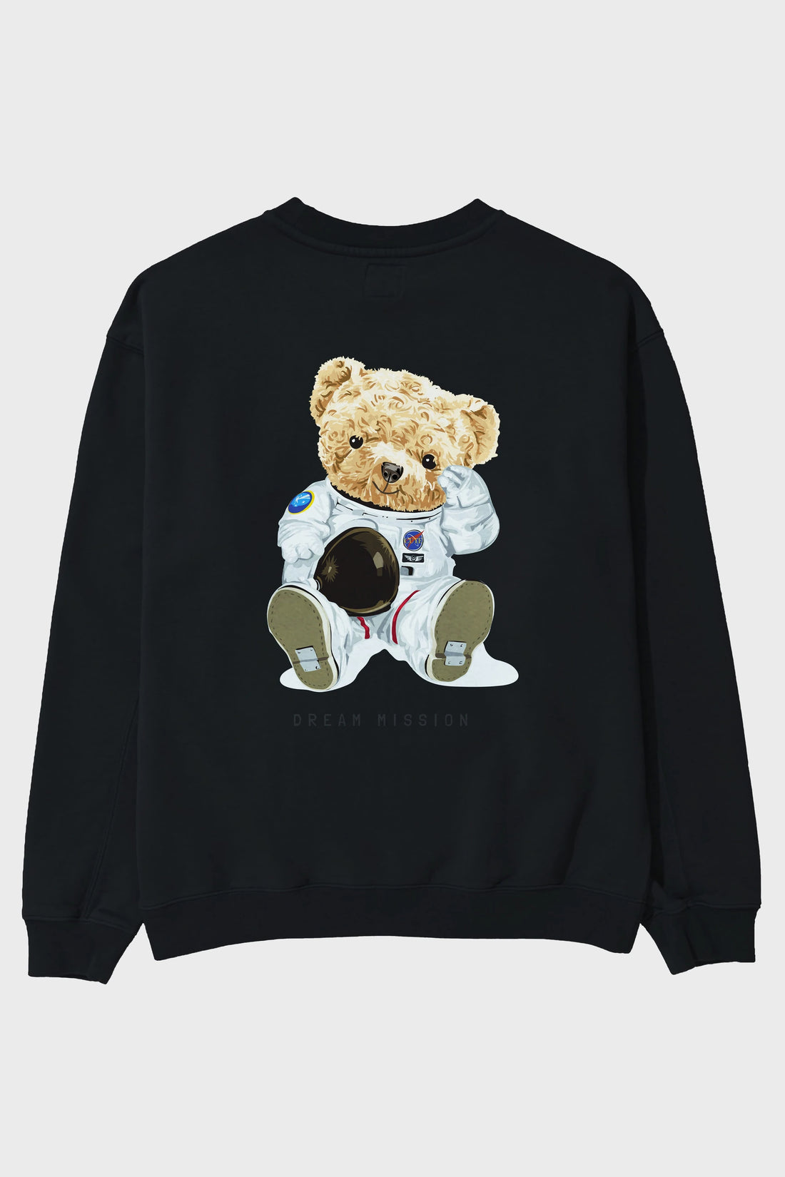 Teddy Bear Asrtonot Arka Baskılı Oversize Sweatshirt Erkek Kadın Unisex