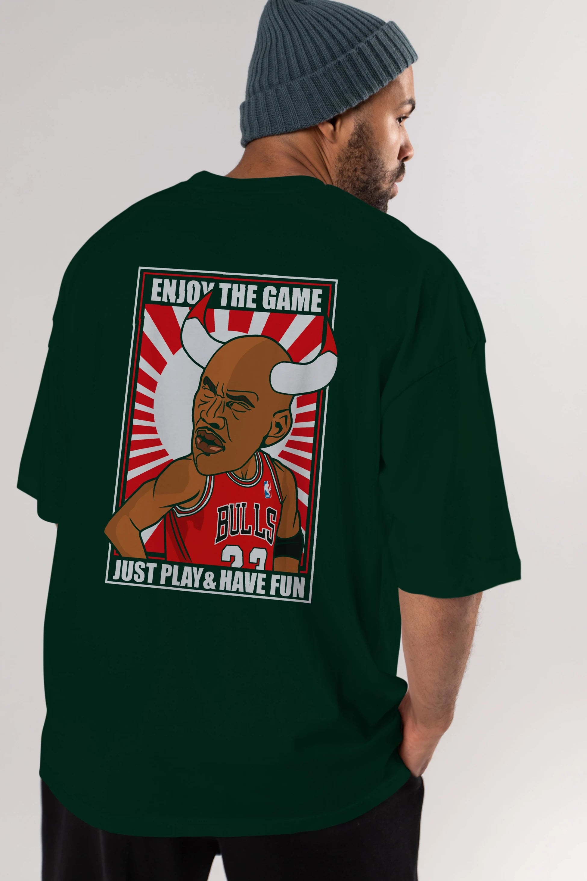 Michael Jordan Arka Baskılı Oversize t-shirt Erkek Kadın Unisex %100 Pamuk tişort