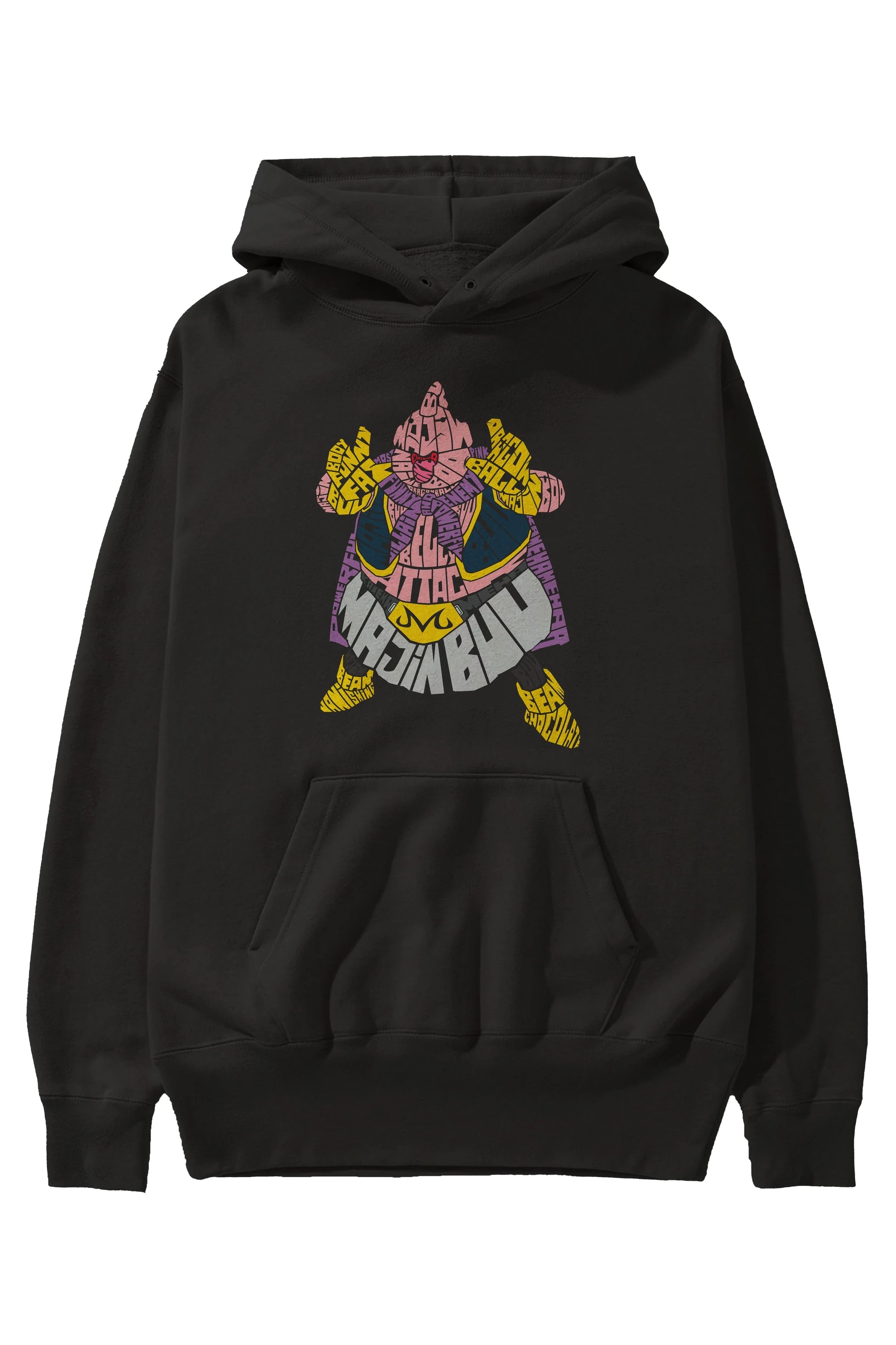 Majin Buu Ön Baskılı Hoodie Oversize Kapüşonlu Sweatshirt Erkek Kadın Unisex