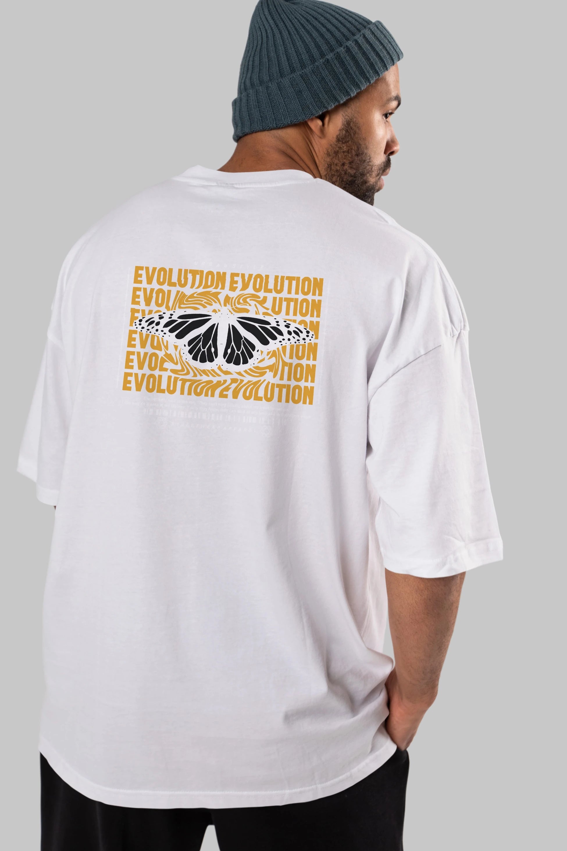 Evolution Urban Style Arka Baskılı Oversize t-shirt Erkek Kadın Unisex