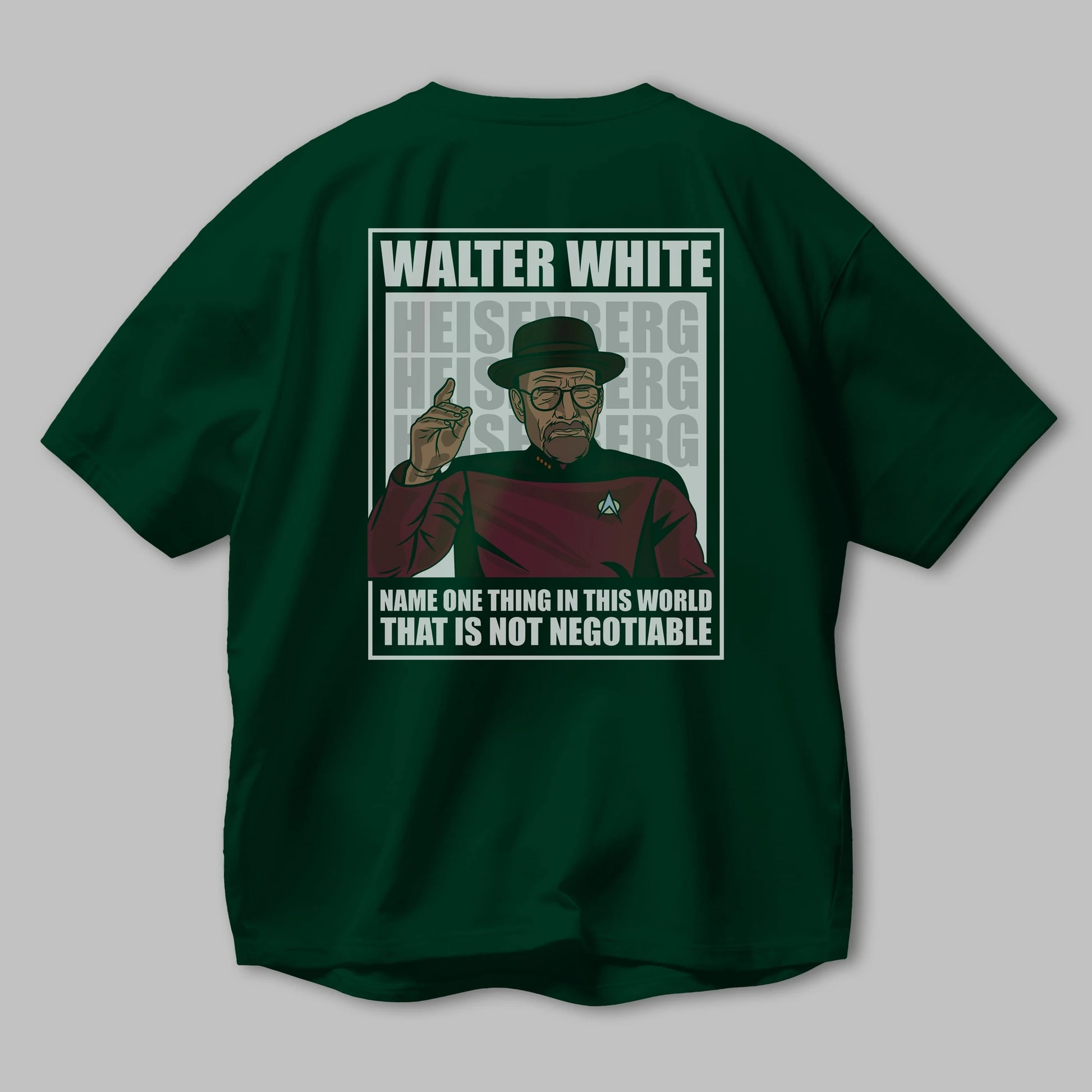 Captain Pixard Heisenberg Arka Baskılı Oversize t-shirt Erkek Kadın Unisex %100 Pamuk tişort