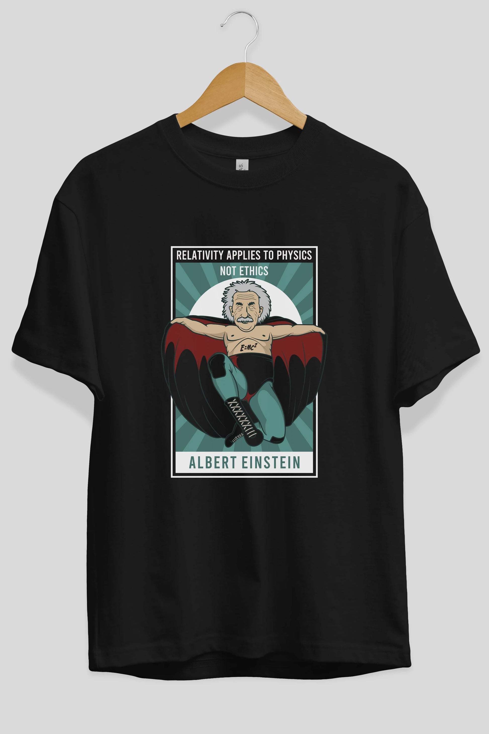 Nacho Libre Einstein Ön Baskılı Oversize t-shirt Erkek Kadın Unisex %100 Pamuk tişort