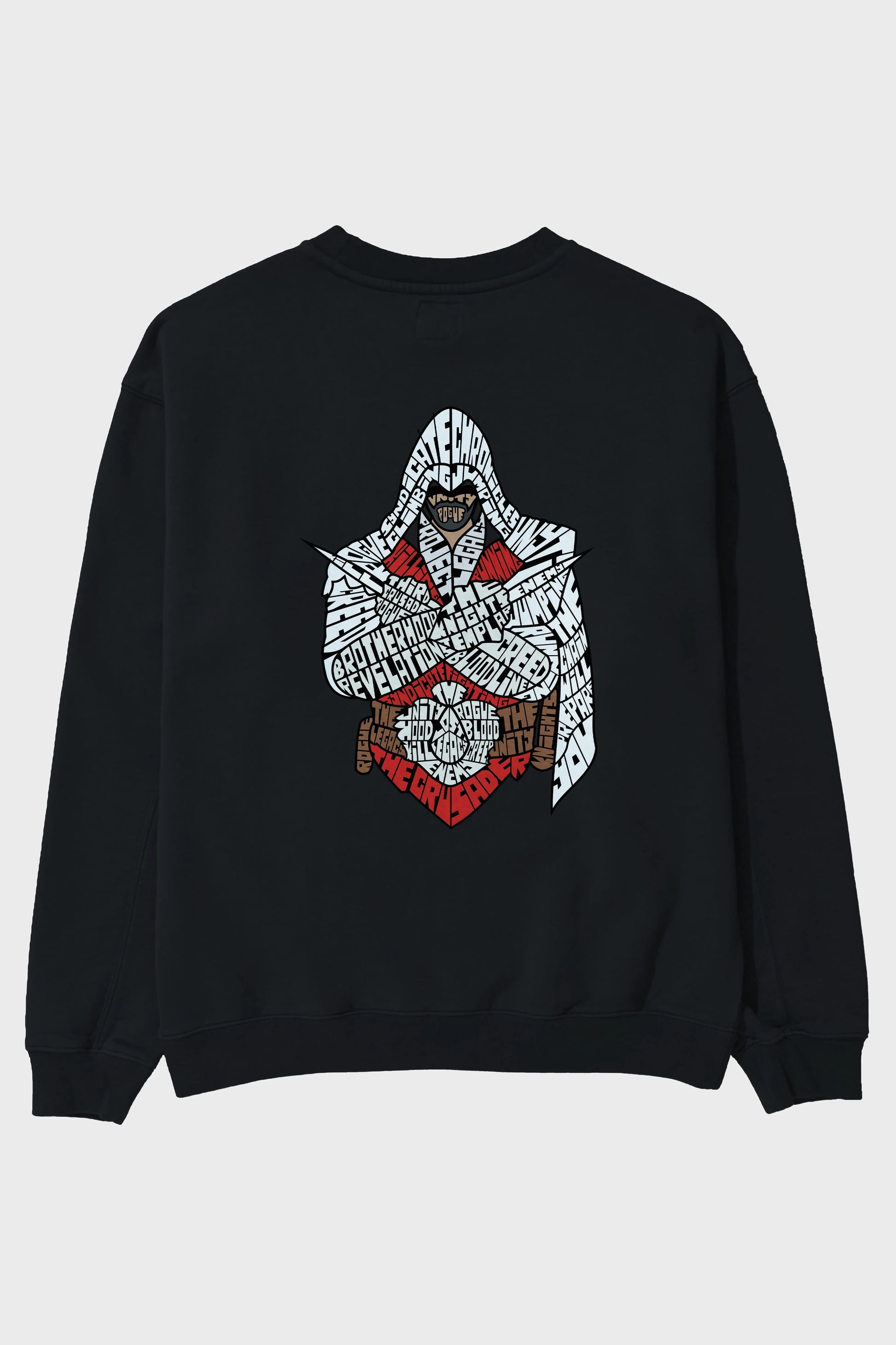 Assassins Arka Baskılı Oversize Sweatshirt Erkek Kadın Unisex