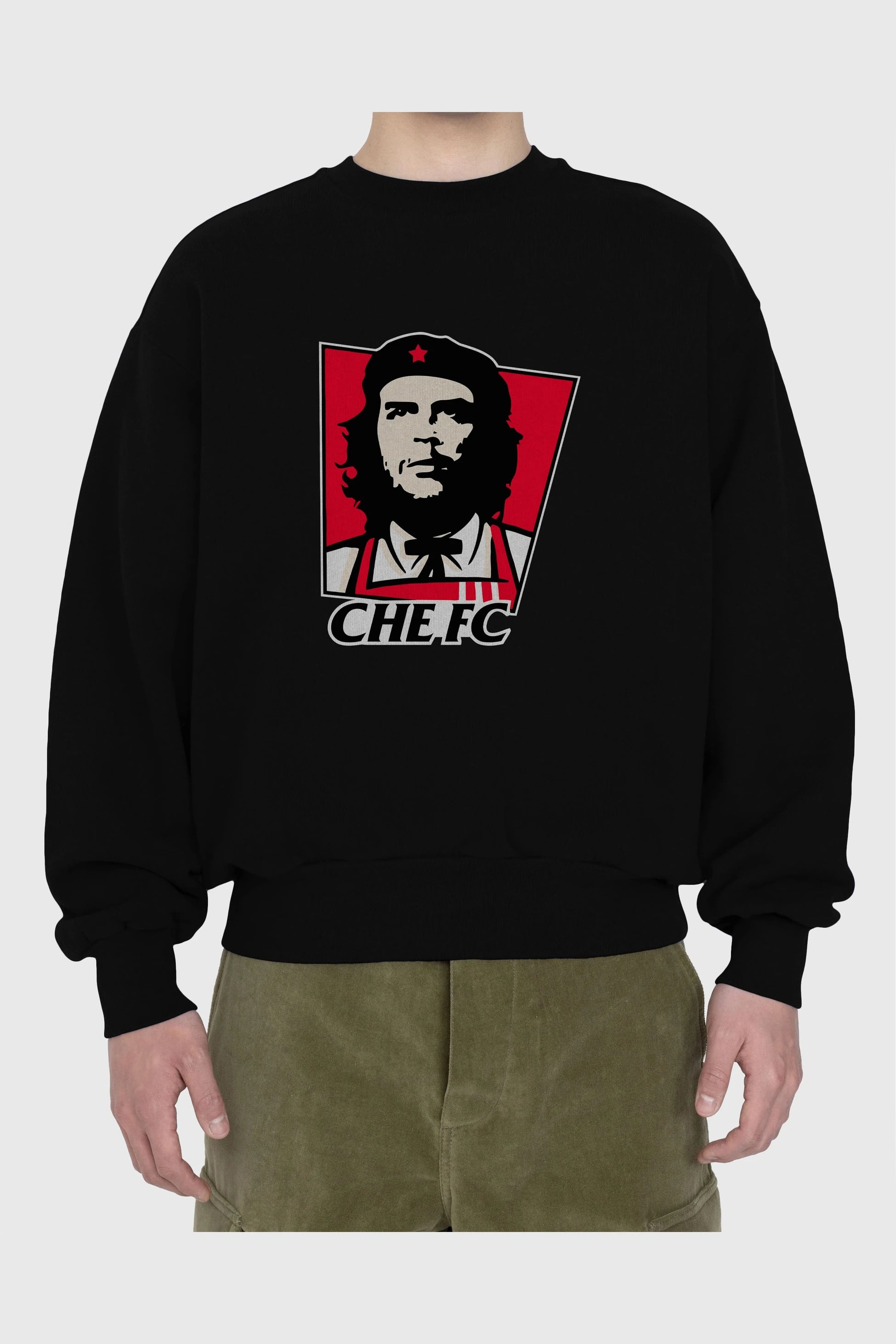 Che FC Ön Baskılı Oversize Sweatshirt Erkek Kadın Unisex