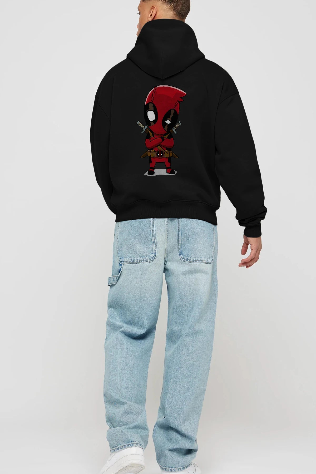 Deadpool (19) Arka Baskılı Hoodie Oversize Kapüşonlu Sweatshirt Erkek Kadın Unisex