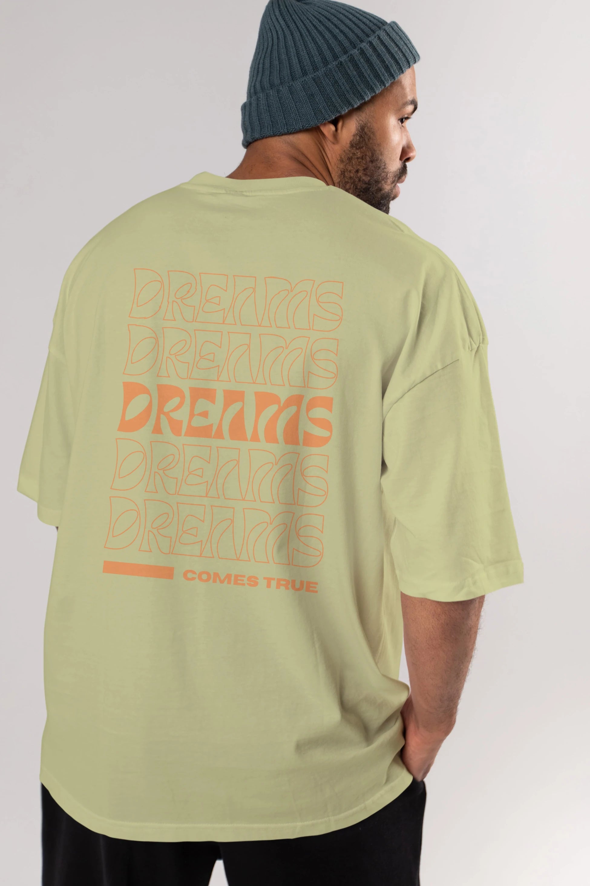 Dreams Yazılı Arka Baskılı Oversize t-shirt Erkek Kadın Unisex