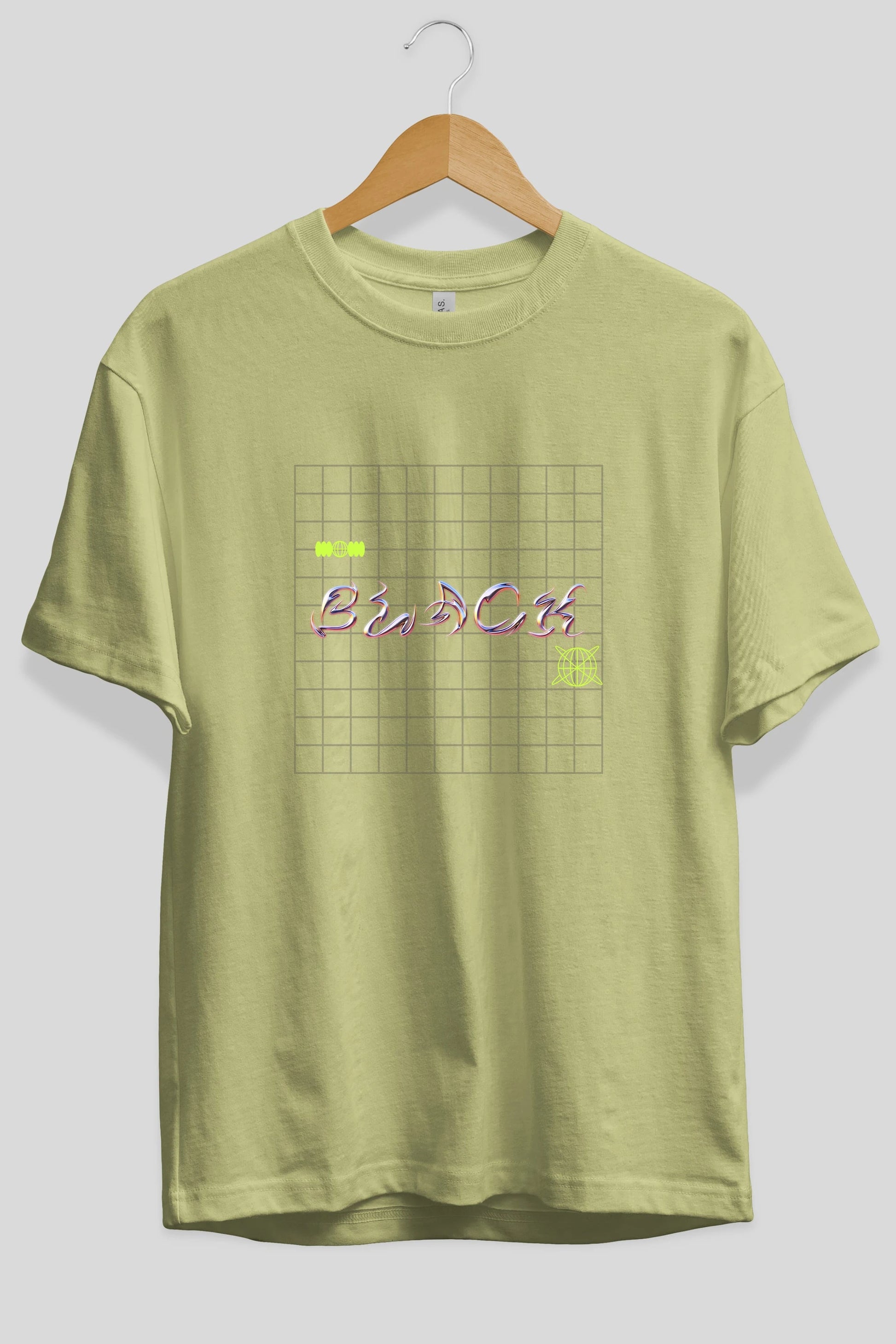 Black Yazılı Ön Baskılı Oversize t-shirt Erkek Kadın Unisex