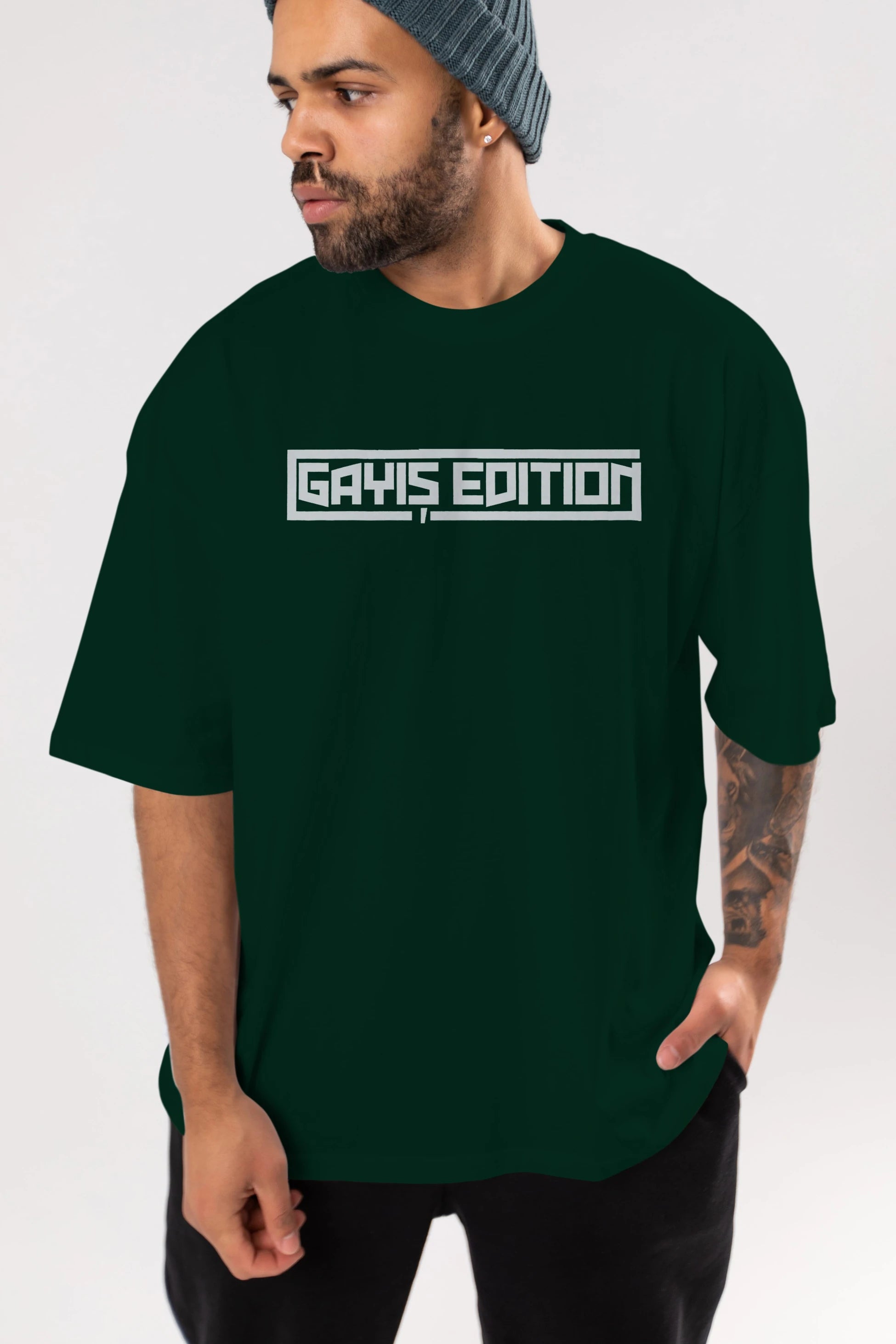 Gayış Edution Ön Baskılı Oversize t-shirt %100 pamuk Erkek Kadın Unisex