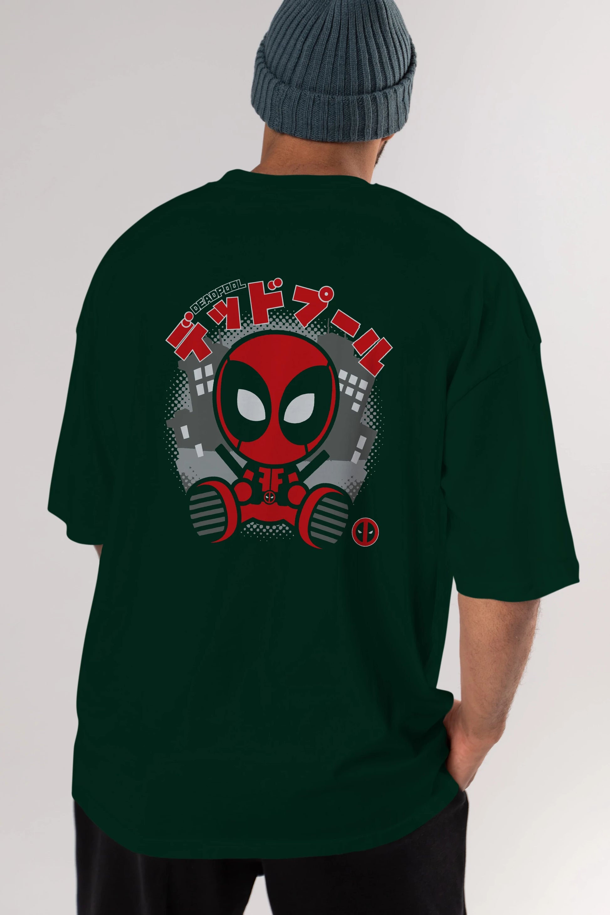 Deadpool (15) Arka Baskılı Oversize t-shirt Erkek Kadın Unisex %100 Pamuk Bisiklet Yaka tişort