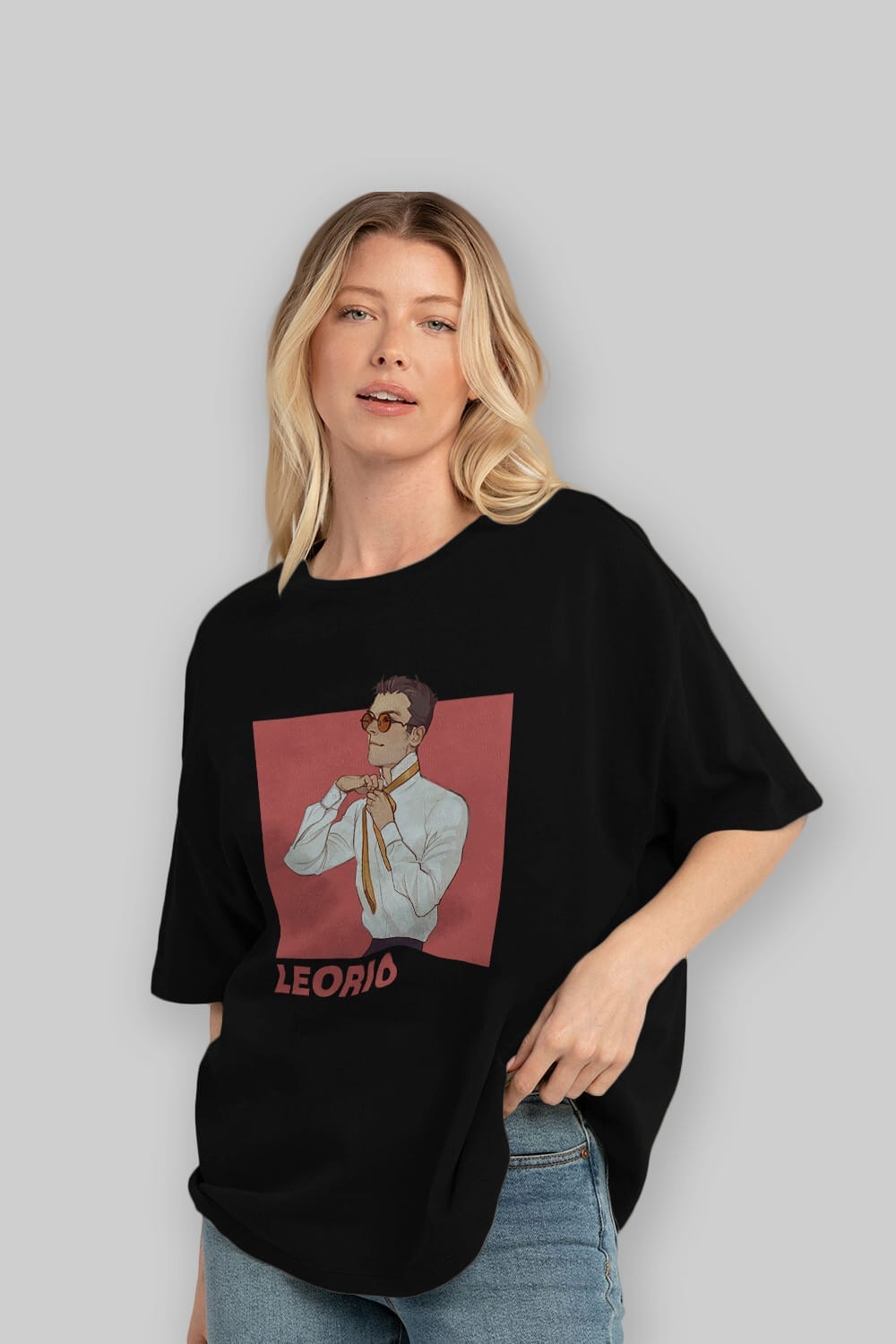 Leorio Paladiknight 5 Anime Ön Baskılı Oversize t-shirt %100 pamuk Erkek Kadın Unisex
