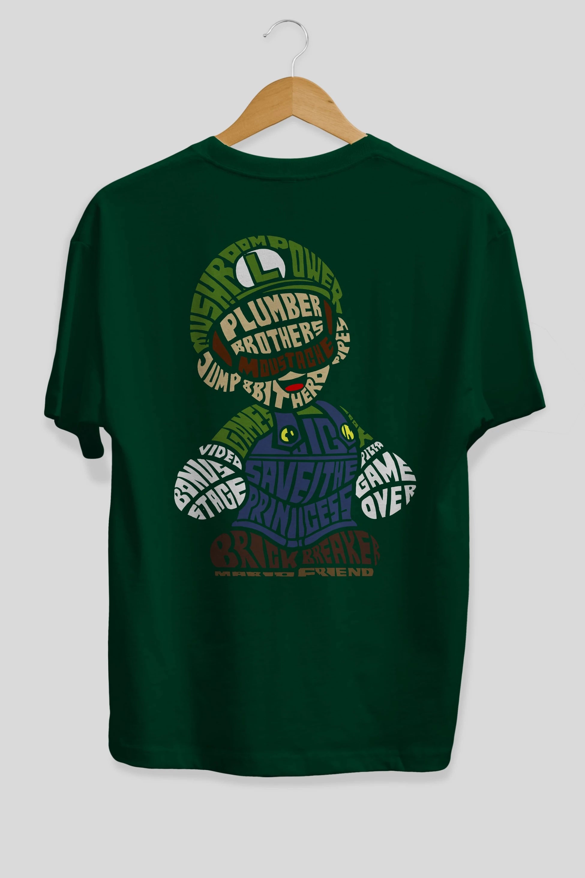 Plumber Brothers Arka Baskılı Oversize t-shirt %100 pamuk Erkek Kadın Unisex