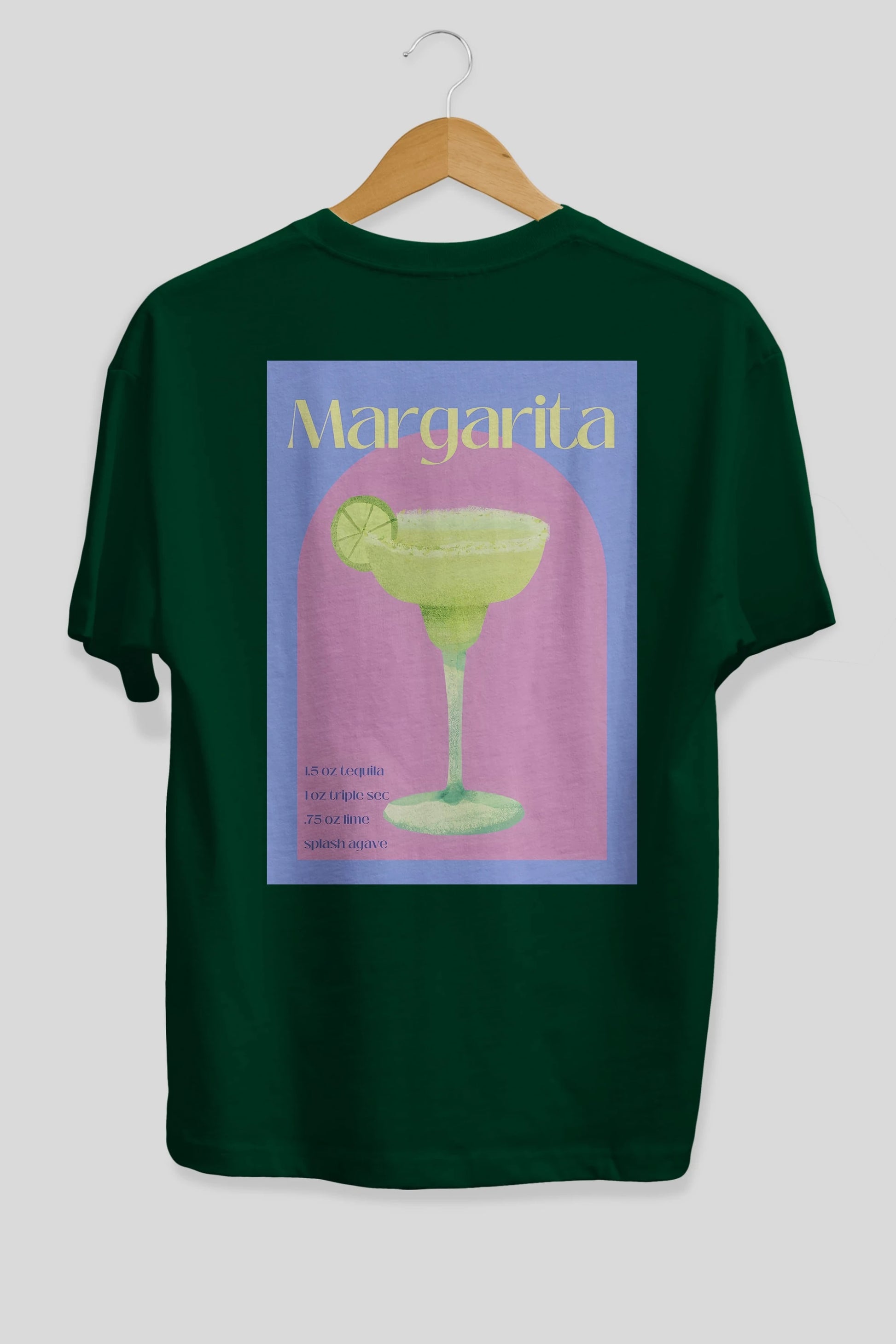Margarita 6 Arka Baskılı Oversize t-shirt Erkek Kadın Unisex %100 Pamuk Bisiklet Yaka tişort
