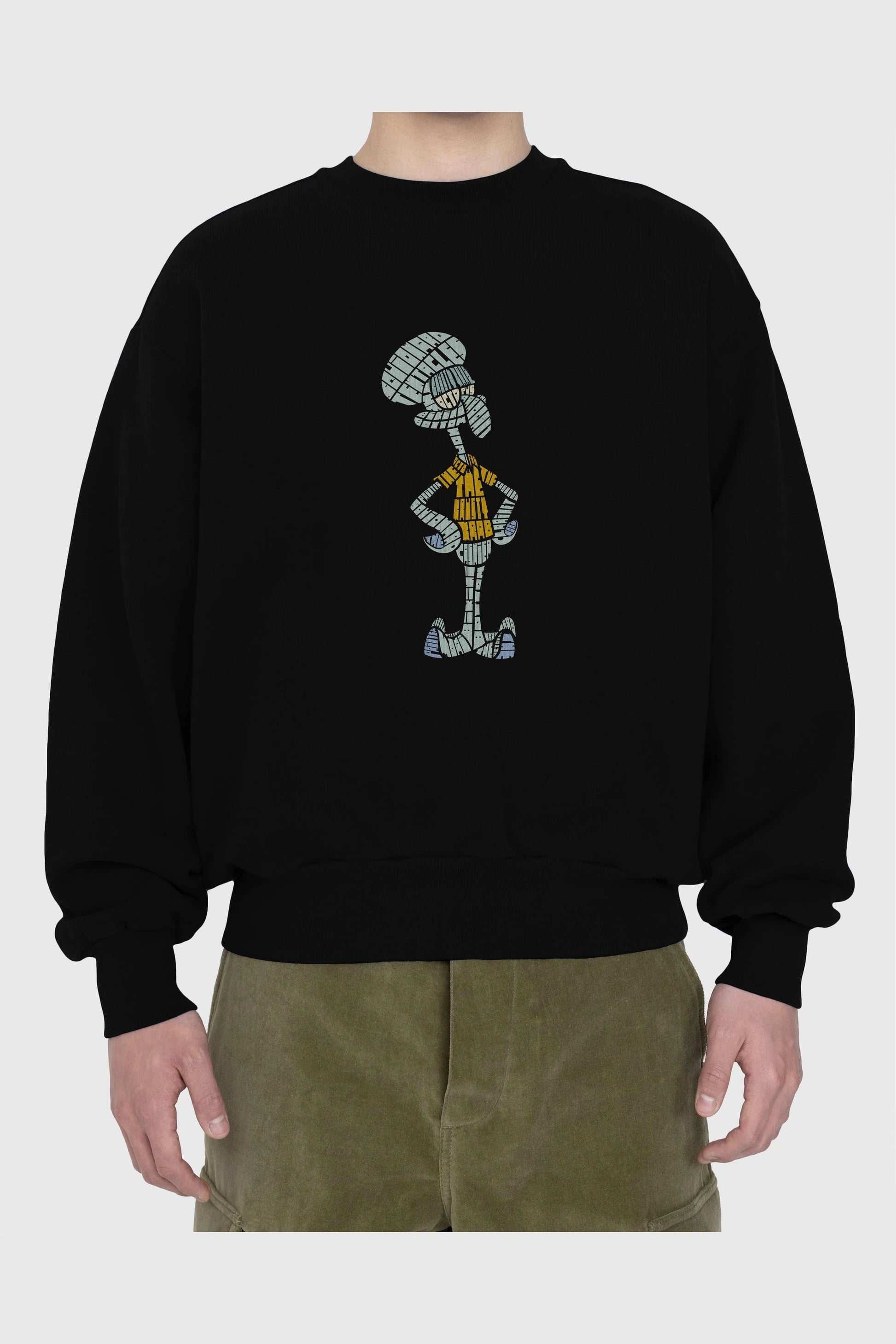 Squidward Ön Baskılı Oversize Sweatshirt Erkek Kadın Unisex