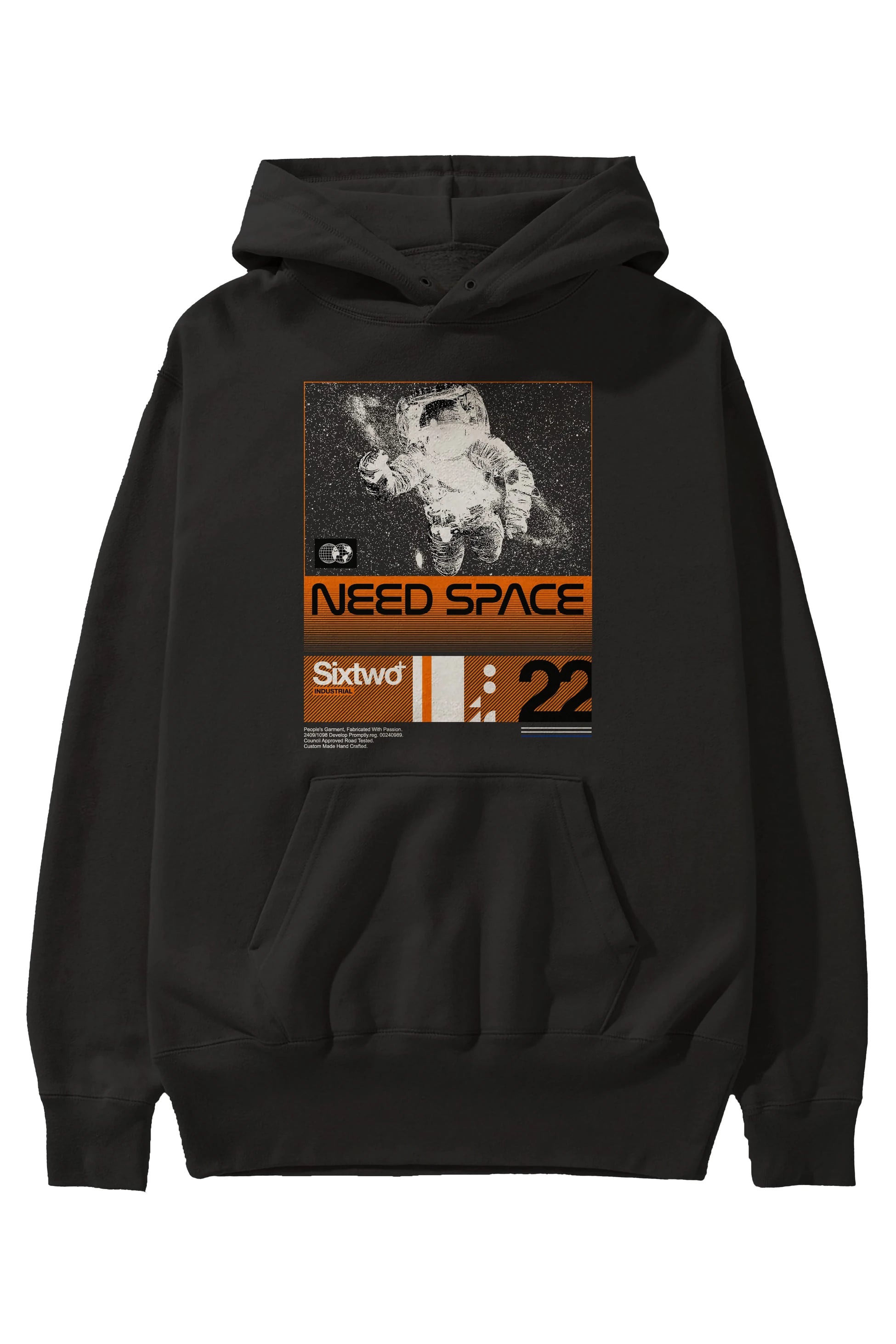 Need Space Ön Baskılı Hoodie Oversize Kapüşonlu Sweatshirt Erkek Kadın Unisex
