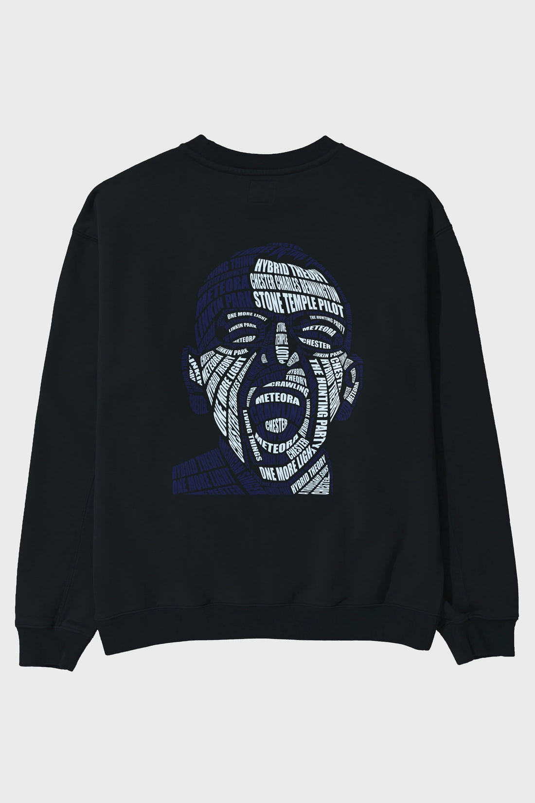 Chester Bennington Calligram Arka Baskılı Oversize Sweatshirt Erkek Kadın Unisex