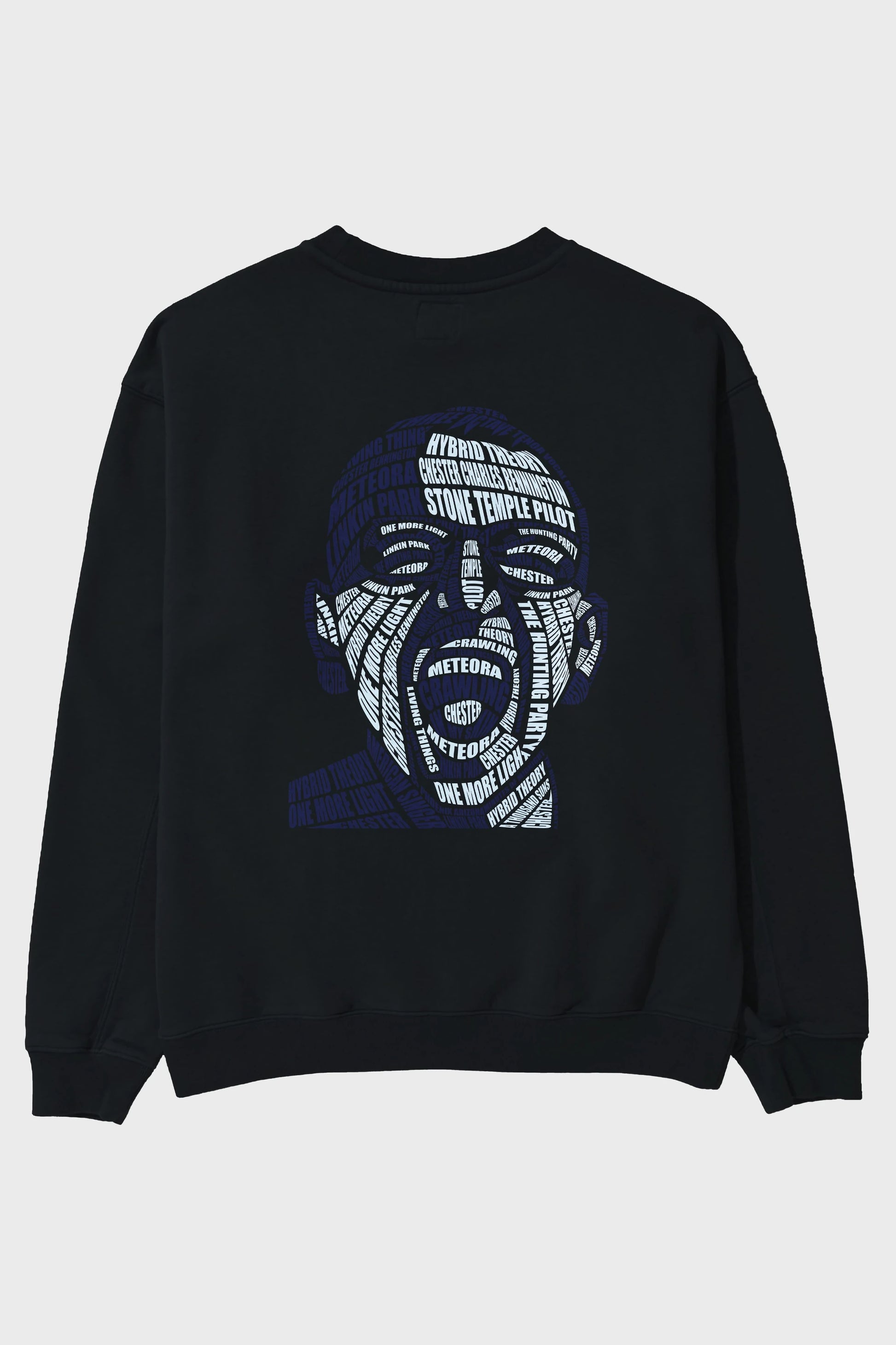 Chester Bennington Calligram Arka Baskılı Oversize Sweatshirt Erkek Kadın Unisex