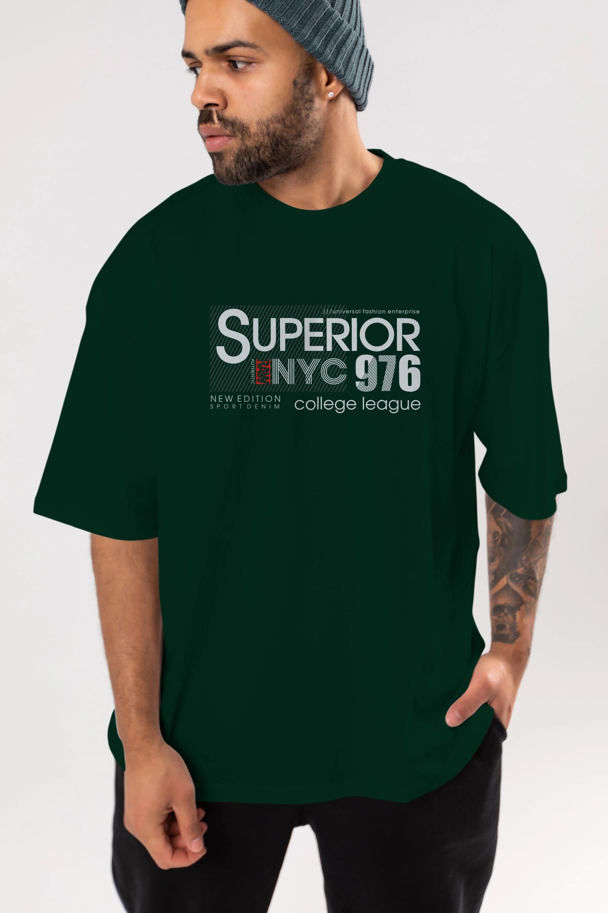 Superior 976 Ön Baskılı Oversize t-shirt Erkek Kadın Unisex