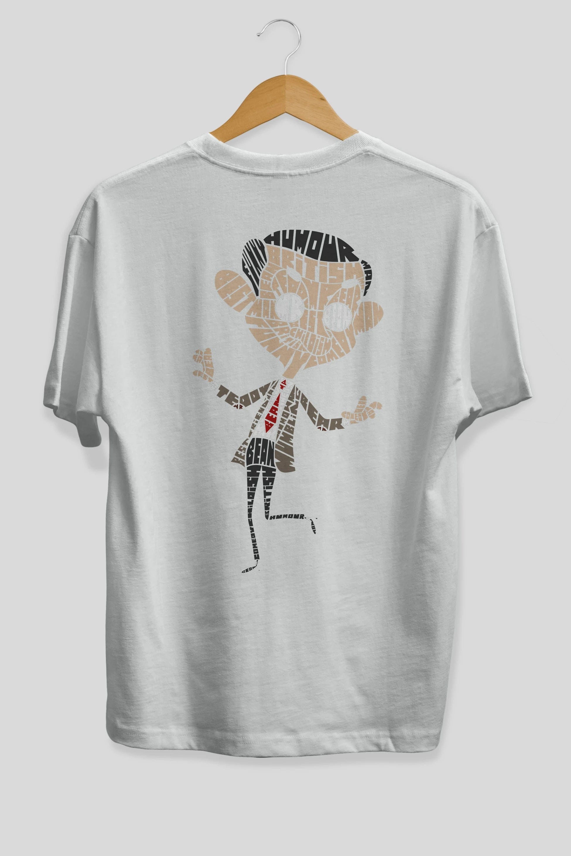 Mr Bean Arka Baskılı Oversize t-shirt %100 pamuk Erkek Kadın Unisex