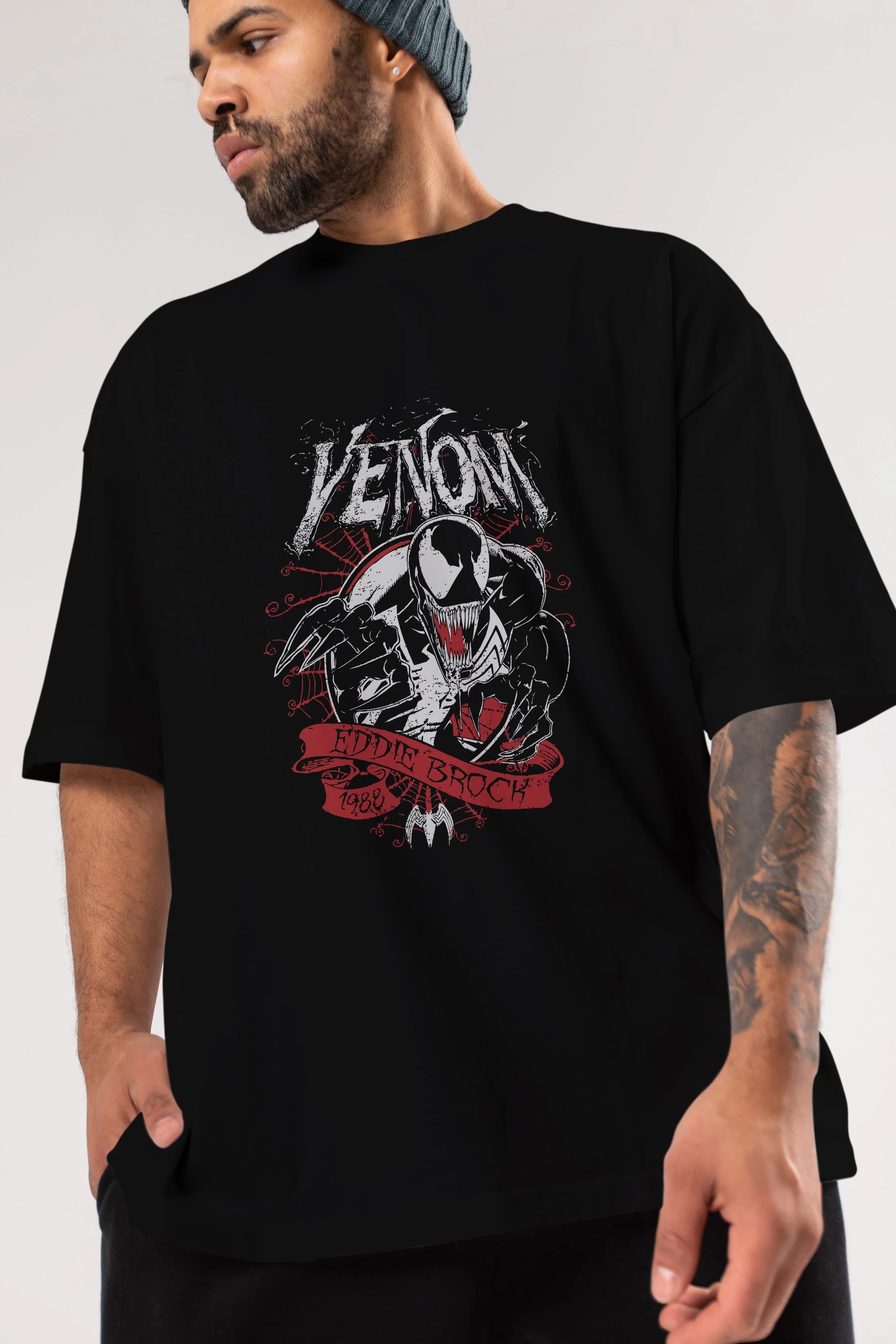 Venom (11) Ön Baskılı Oversize t-shirt Erkek Kadın Unisex %100 Pamuk Bisiklet Yaka tişort