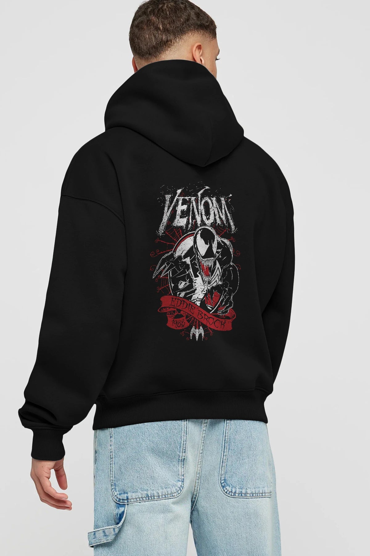Venom (11) Arka Baskılı Hoodie Oversize Kapüşonlu Sweatshirt Erkek Kadın Unisex