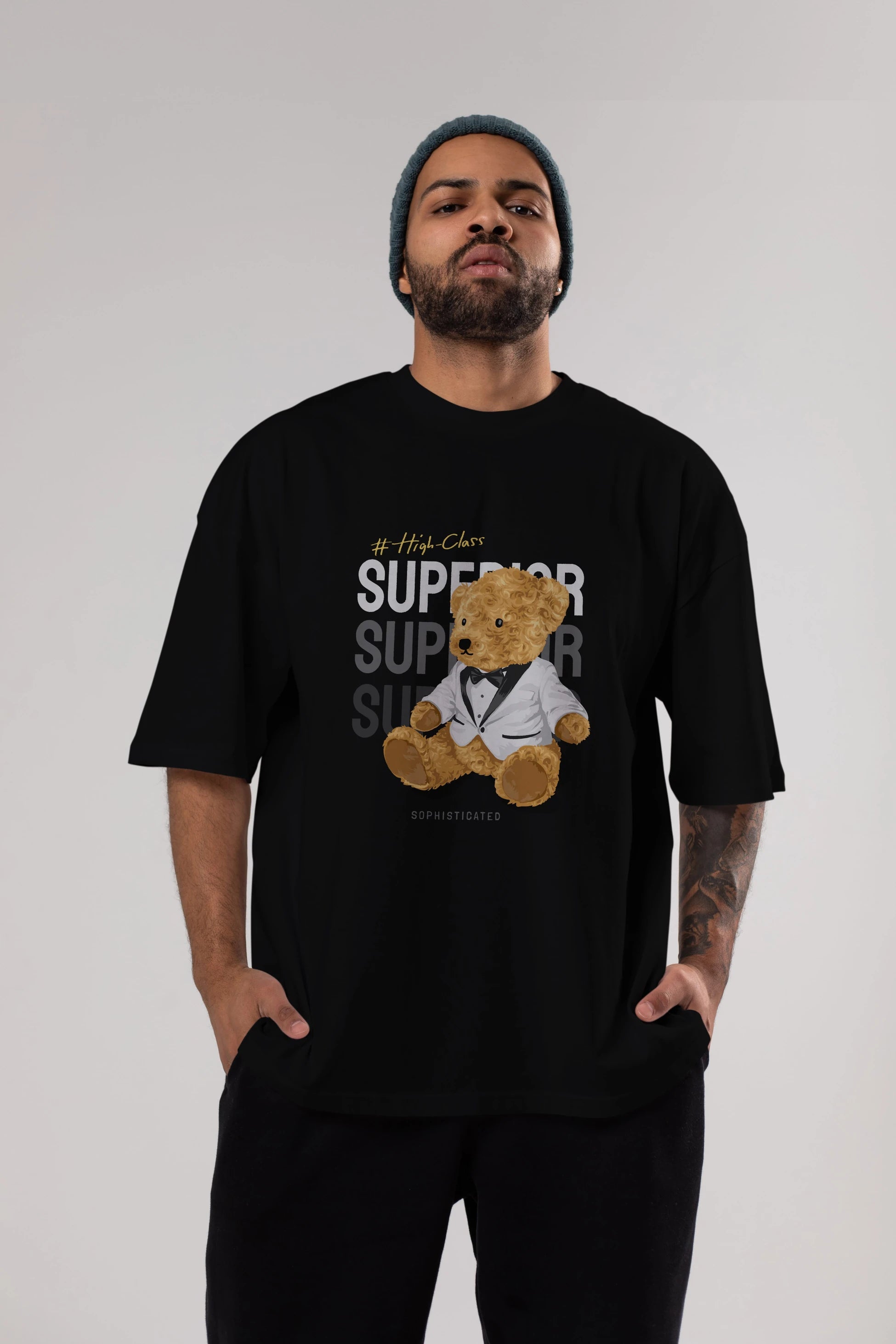 Teddy Bear Superior Ön Baskılı Oversize t-shirt Erkek Kadın Unisex %100 Pamuk