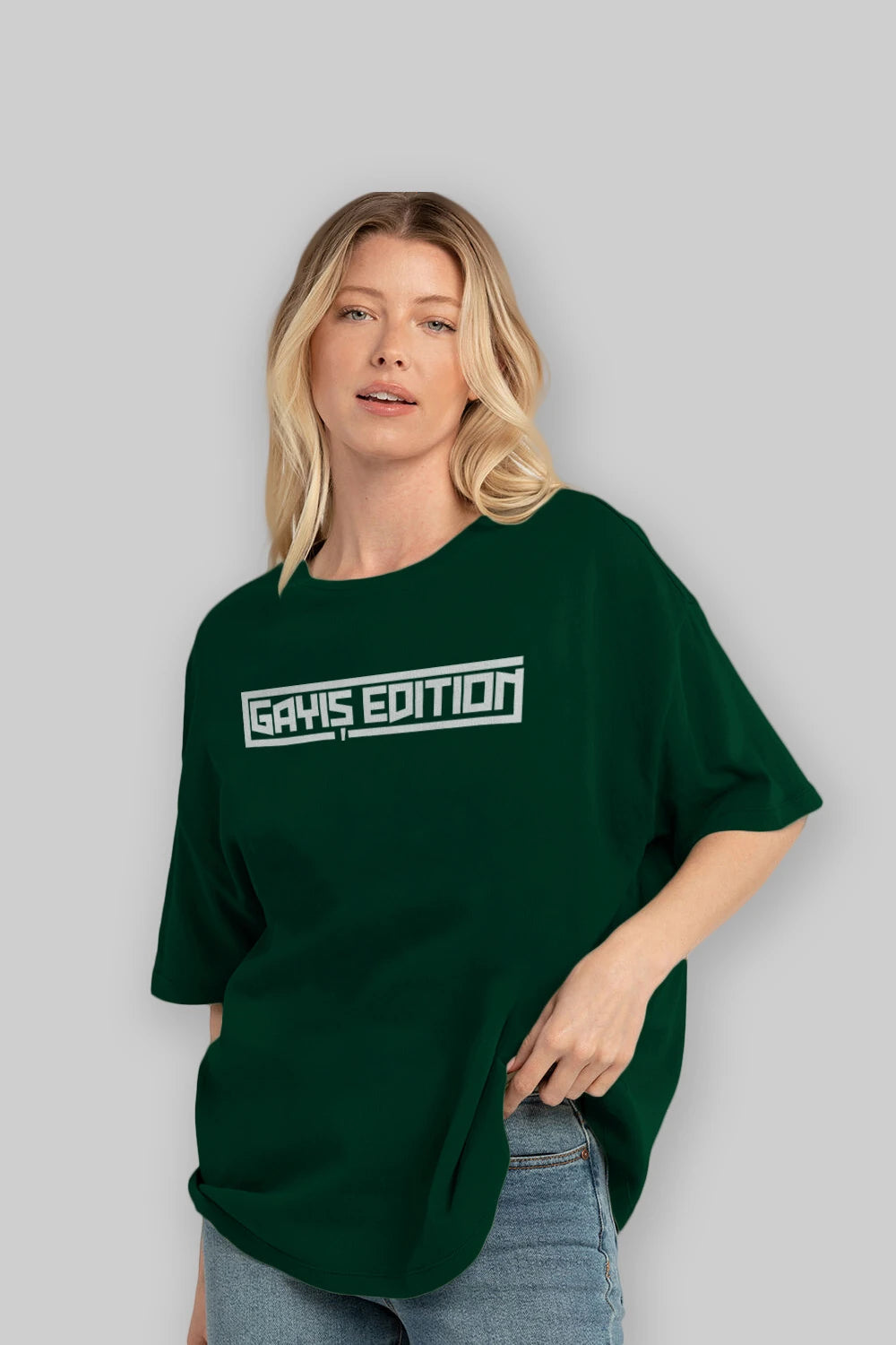 Gayış Edution Ön Baskılı Oversize t-shirt %100 pamuk Erkek Kadın Unisex