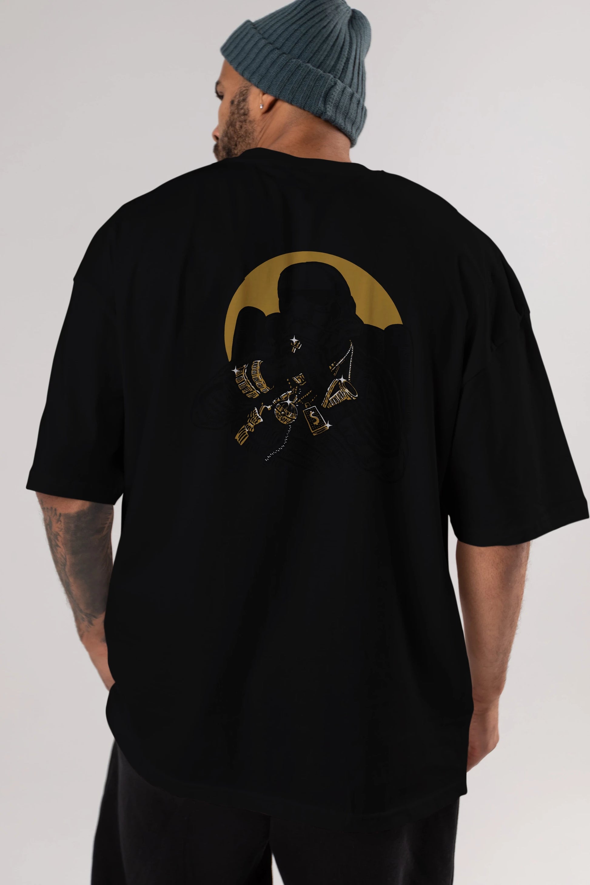 Trooper Dee Jay Arka Baskılı Oversize t-shirt Erkek Kadın Unisex %100 Pamuk
