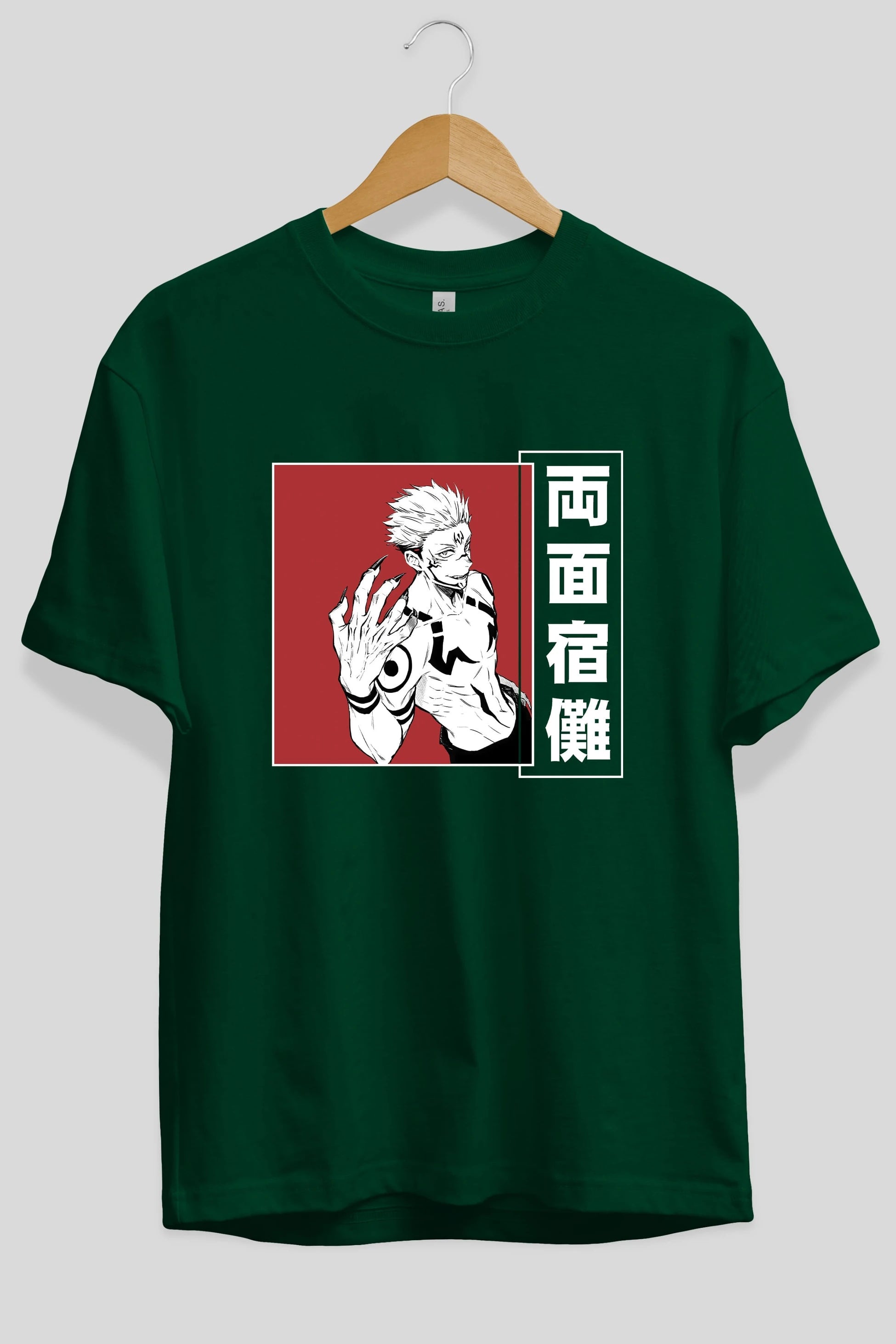 Sukuna Ryoumen 2 Anime Ön Baskılı Oversize t-shirt %100 pamuk Erkek Kadın Unisex
