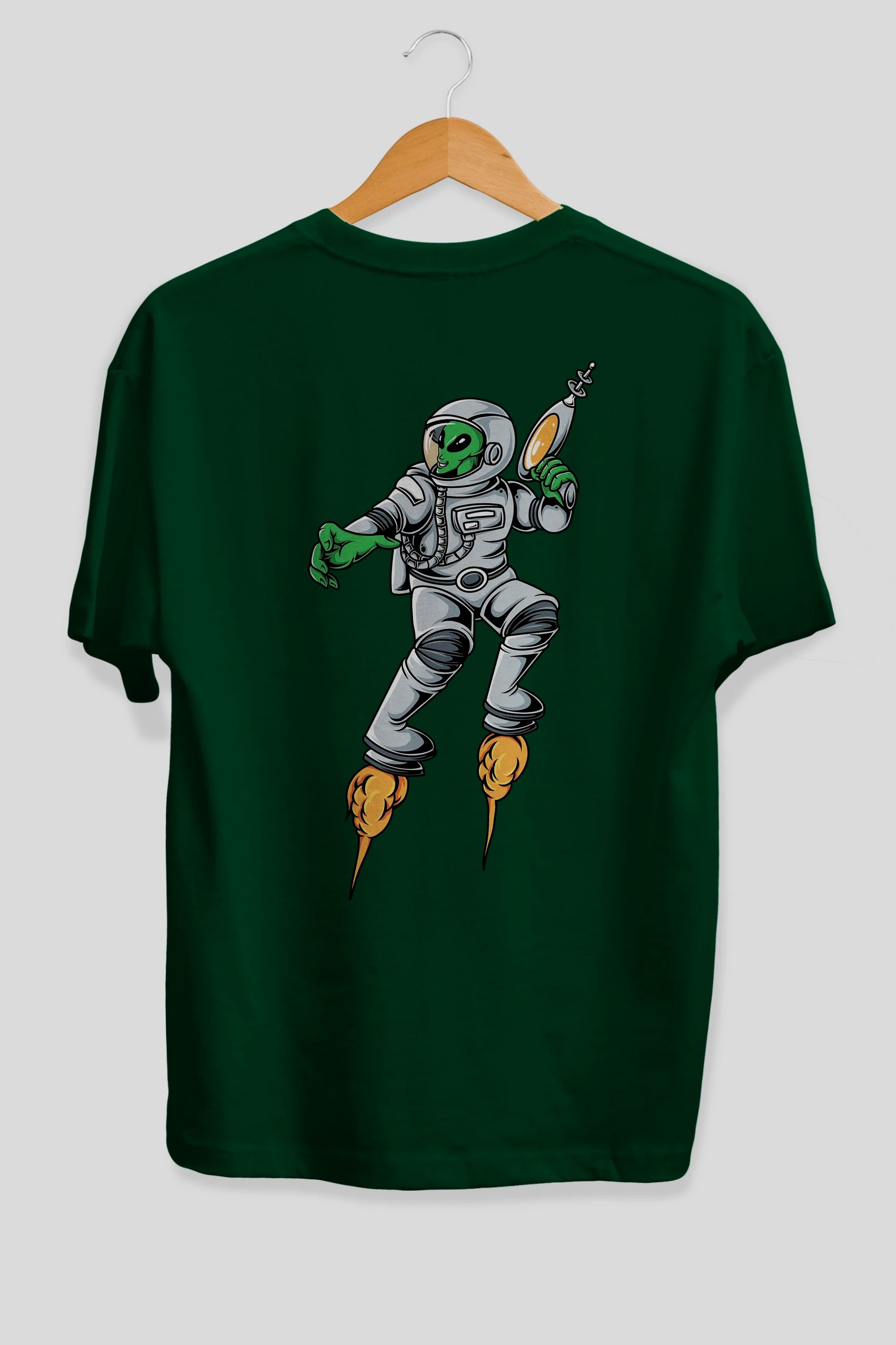 Alien Wars Arka Baskılı Oversize t-shirt Erkek Kadın Unisex